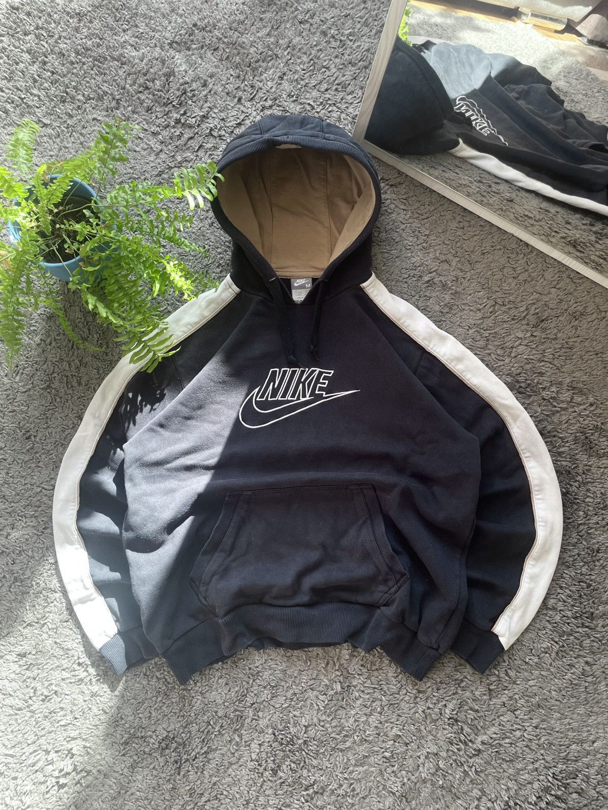 Nike × Vintage 00s Nike Vintage Hoodie Streetwear Big Logo Swoosh Rare Size US M / EU 48-50 / 2 - 1 Thumbnail