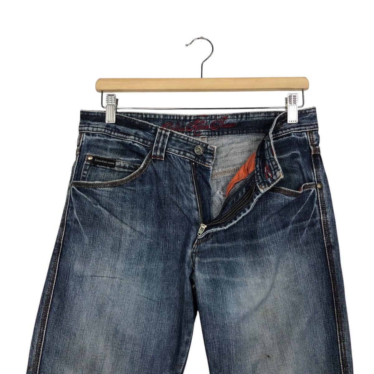 Calvin Klein 📌Vintage Denim Jeans Calvin Klein Jeans Bowcut Design Size 30" / US 8 / IT 44 - 19 Thumbnail