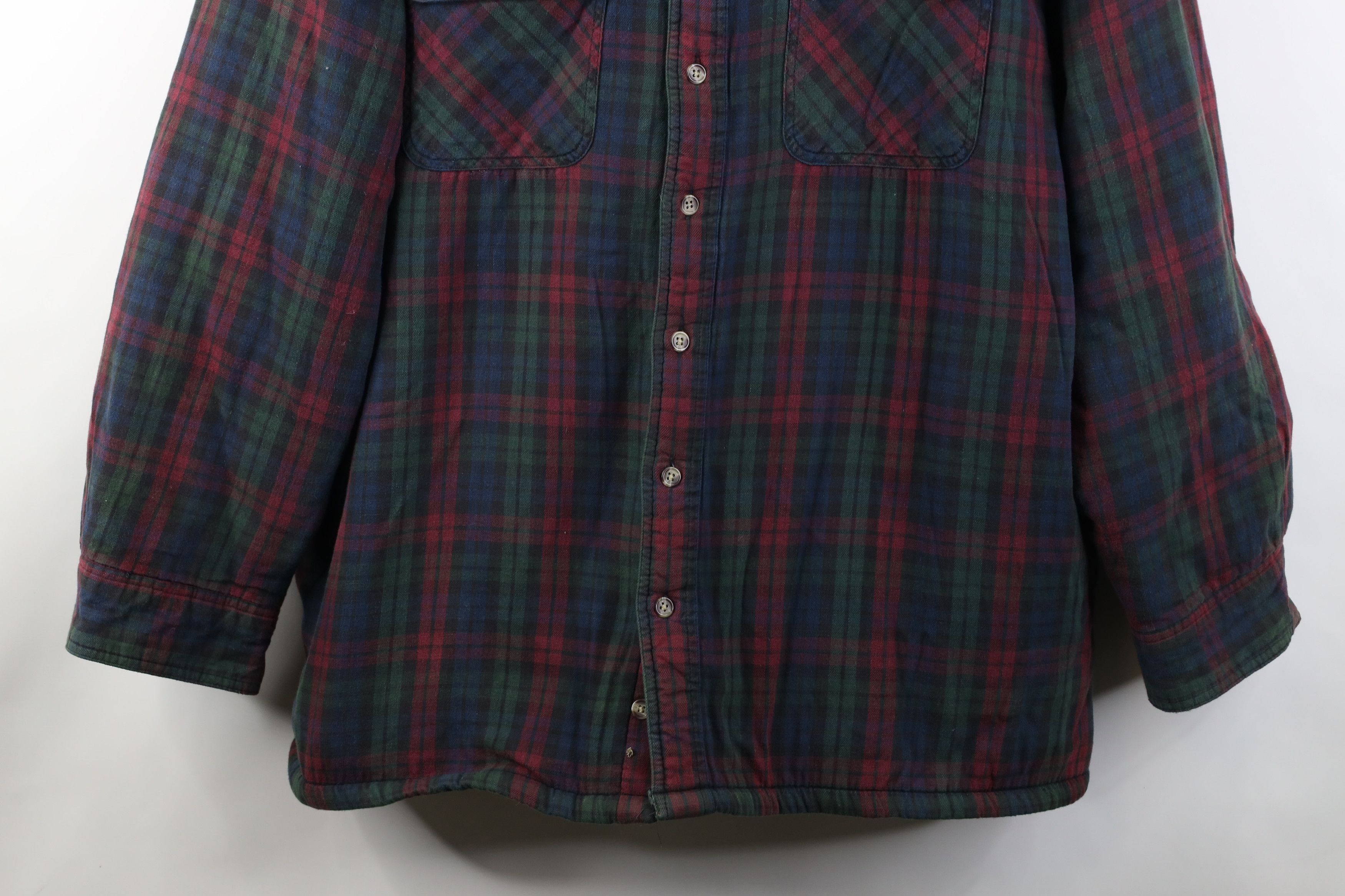 Vintage Vintage 90s Streetwear Fleece Lined Flannel Shirt Jacket Jac Size US L / EU 52-54 / 3 - 3 Thumbnail
