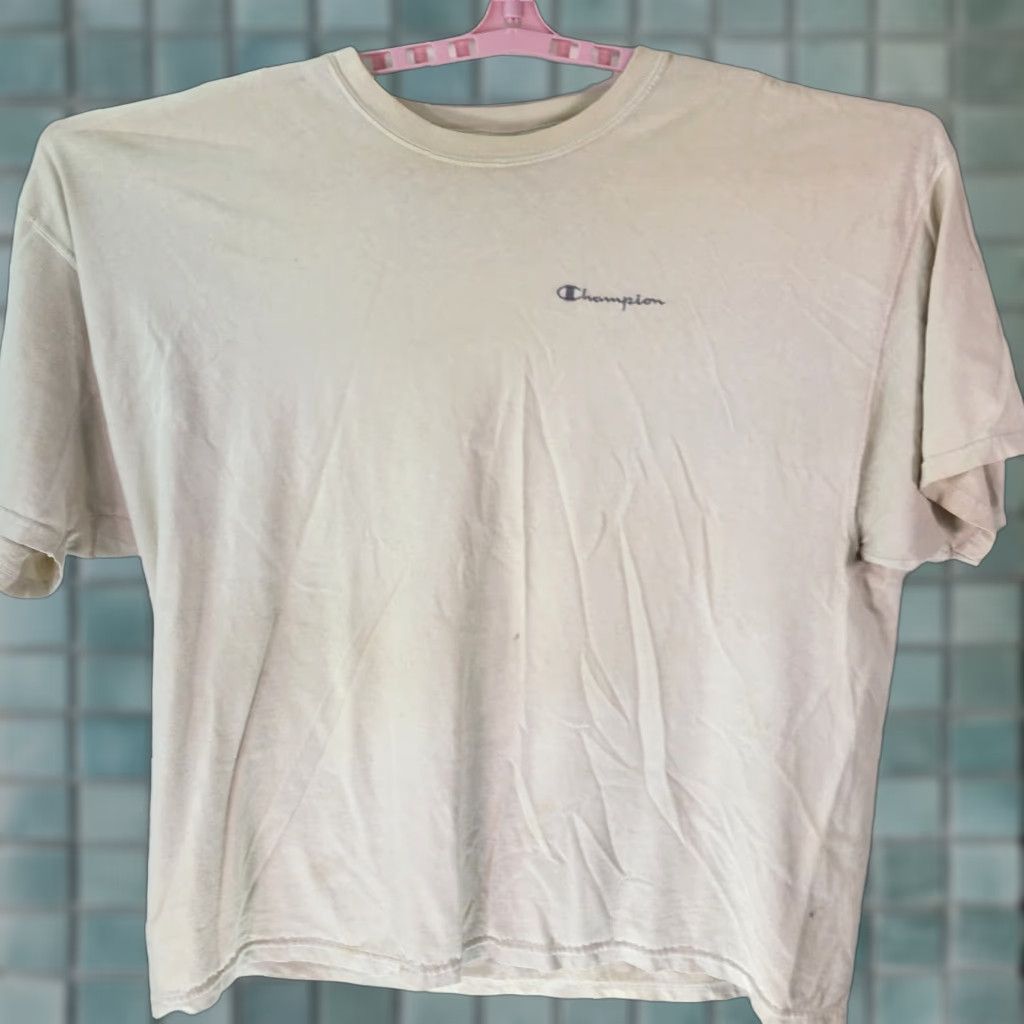 Champion Champion T-Shirt Men 2XL Beige Short Sleeve Crew Neck Breathable Athletic Regular Size XXL Mens Size US XXL / EU 58 / 5 - 1 Thumbnail