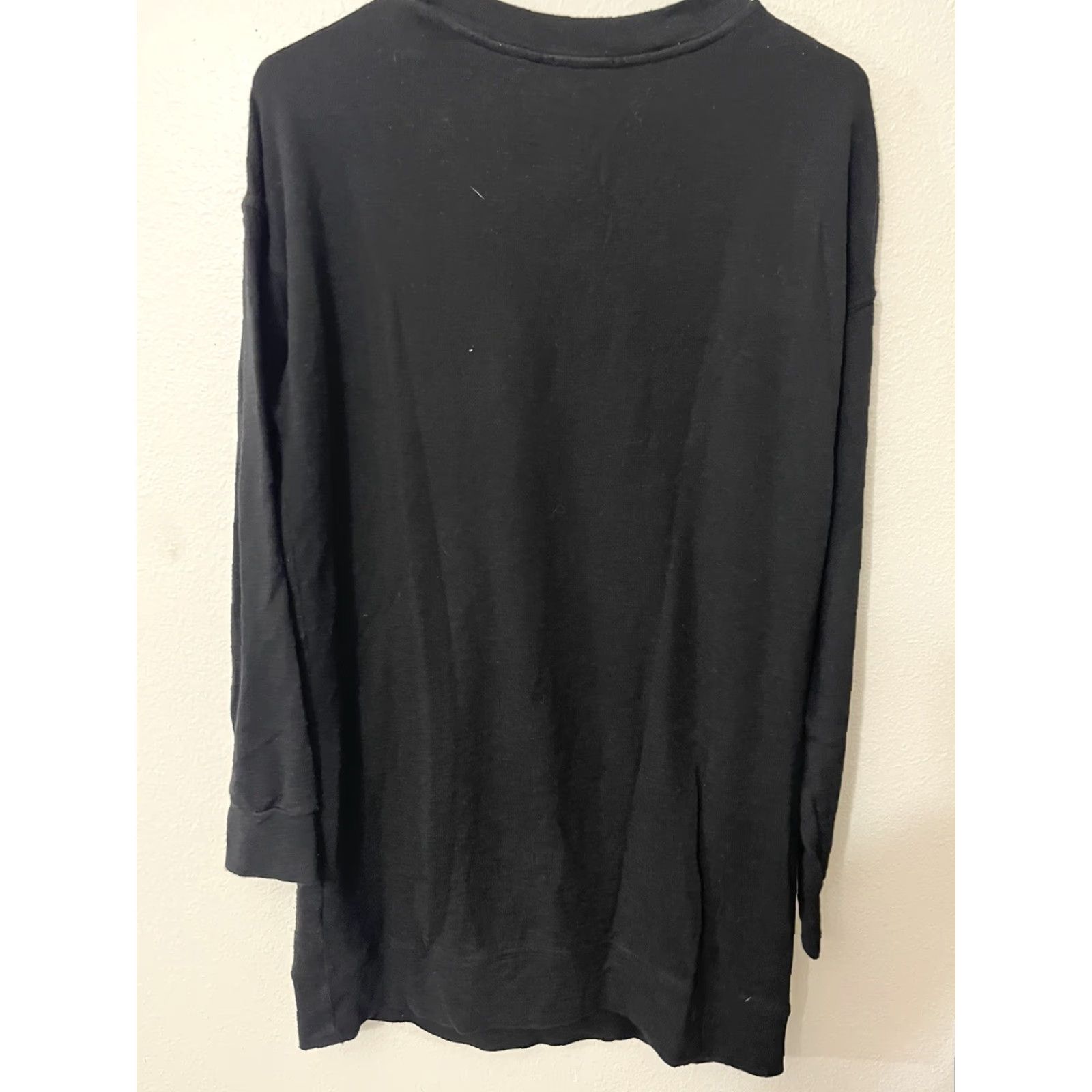 Splendid Splendid Waffle Knit Shirt Women Small Black 3/4 Sleeve Crew Round Neck Womens Size S / US 4 / IT 40 - 3 Thumbnail