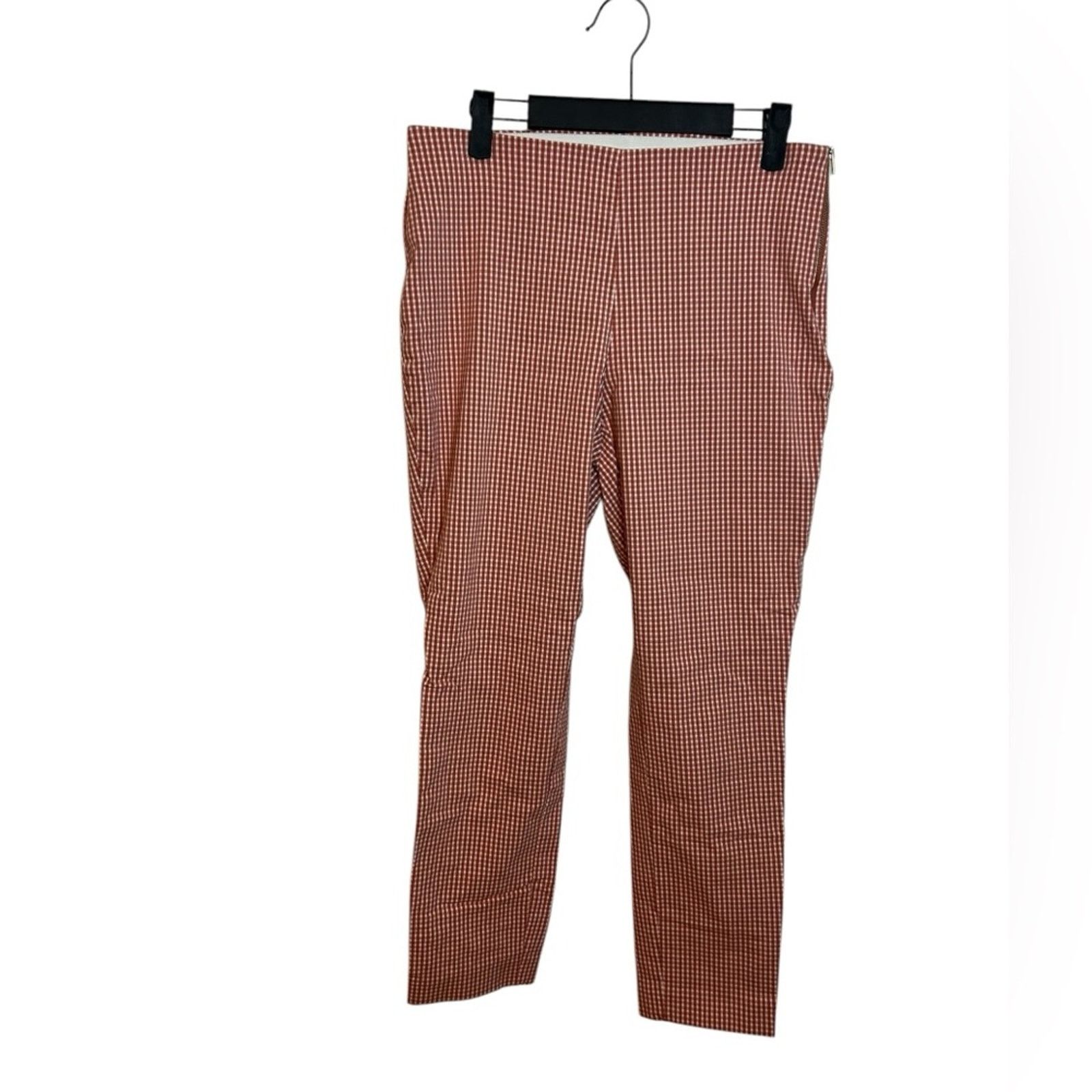 Other A New Day Peach High Rise Gingham Ankle Pants Size 30" / US 8 / IT 44 - 1 Thumbnail
