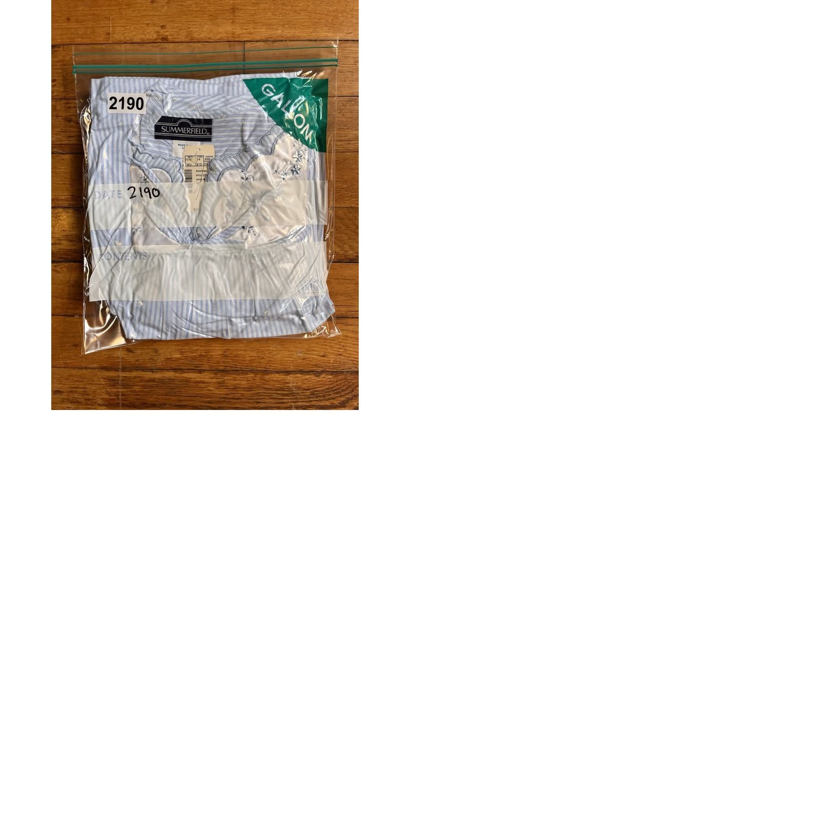 Vintage VINTAGE Summerfield Flannel Nightgown Women's L Blue Striped Floral 1980s Secretary/Geek 44” Chest 39" SH G Womens Size ONE SIZE - 10 Thumbnail