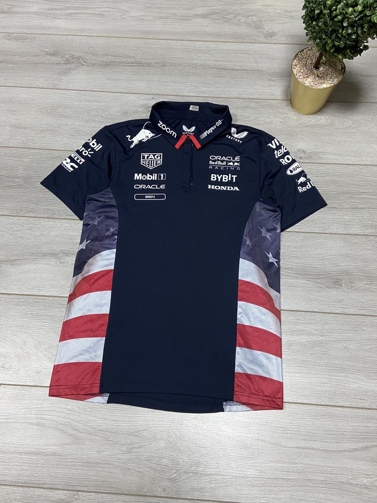 Castore Red Bull USA 🇺🇸 flag polo tee Castore pirelli Size US S / EU 44-46 / 1 - 3 Thumbnail