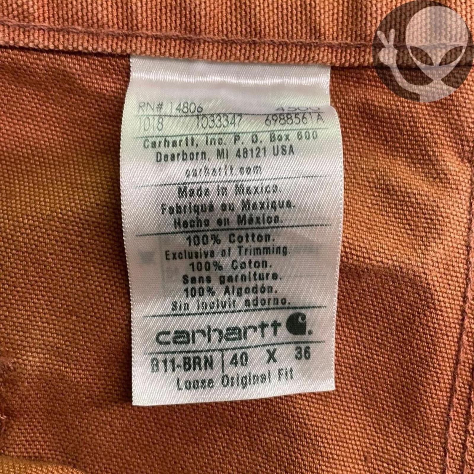 Carhartt Tan Carpenter Pants Loose Fit Size 40x36