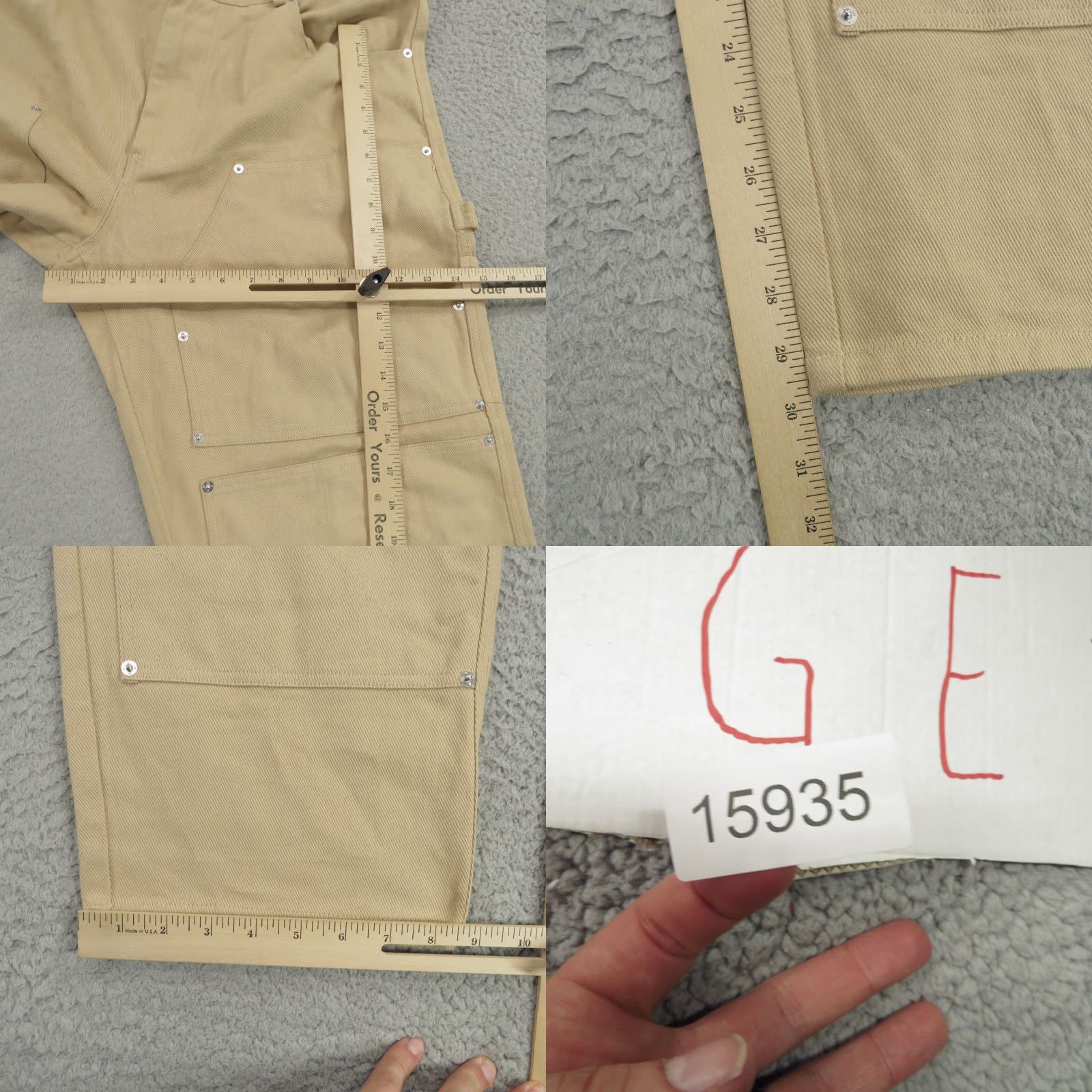 Doublet VINTAGE Sum Won Baggy Pants Men XL Carpenter Khaki Wide-Leg 38x30 Jeans? Size US 36 / EU 52 - 9 Thumbnail