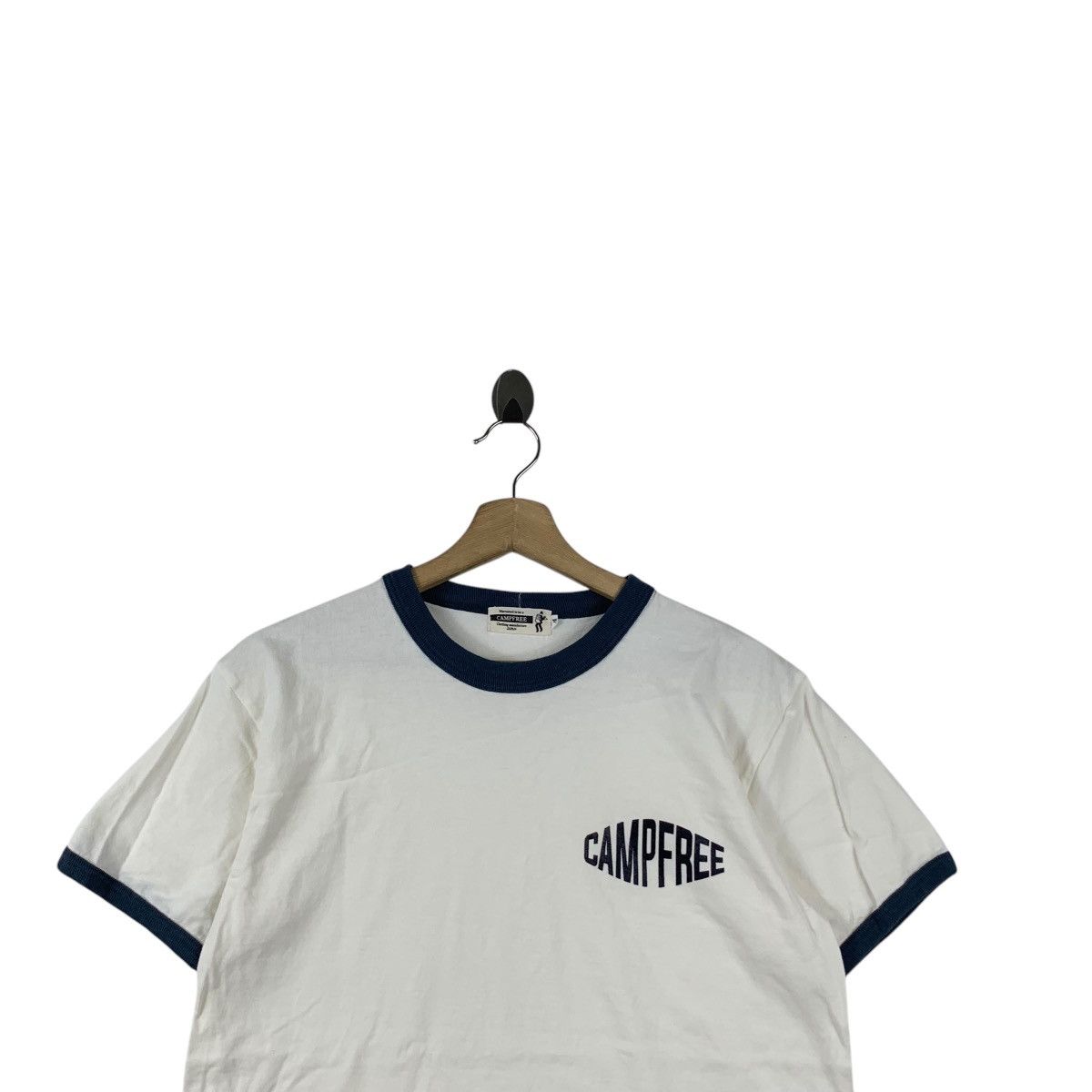Vintage CAMPFREE JAPAN CBST JT Minimalist Design Ringer Tee Shirt Size US M / EU 48-50 / 2 - 2 Thumbnail