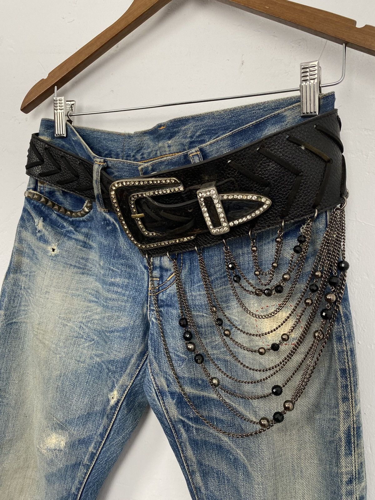 If Six Was Nine Crystal rope chain belt Y2K Size ONE SIZE - 2 Thumbnail