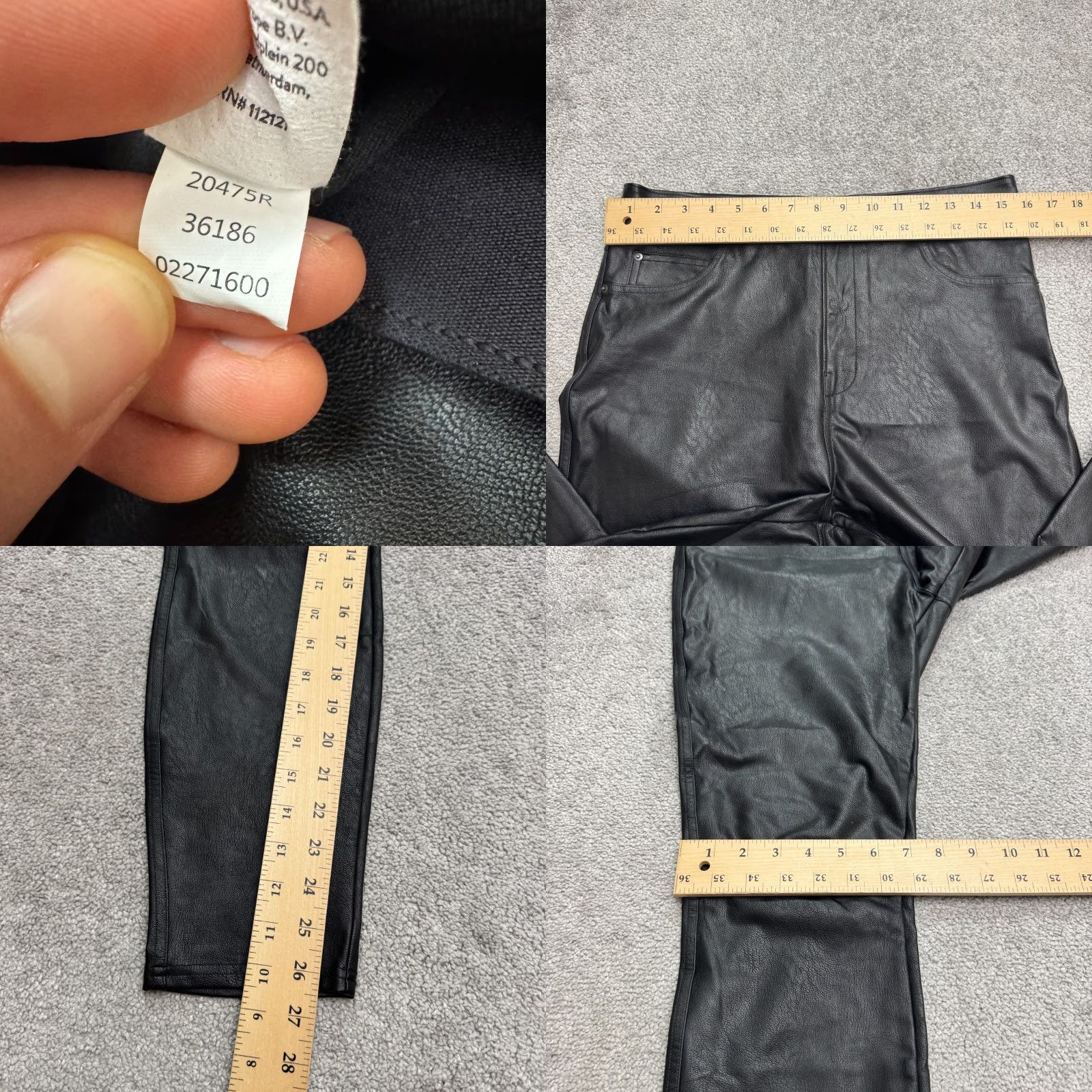 Spanx Spanx Leggings Pants Womens Large Black High Rise Stretch Ankle Leather Look: Faux Leather Type, 26.5 Inseam, Polyester Blend, Regular Size L, Black Size 36" / US 14 / IT 50 - 8 Thumbnail