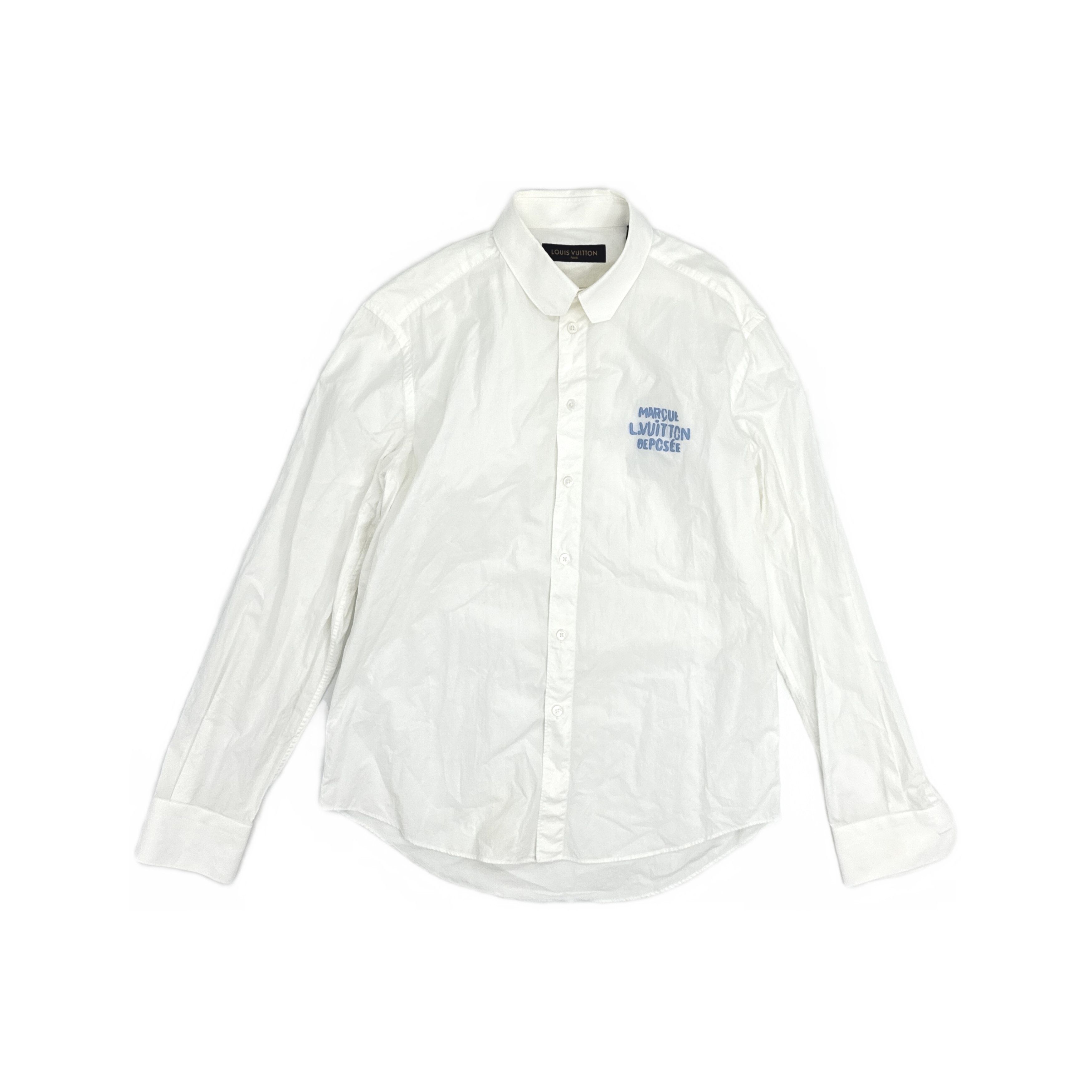 Louis Vuitton Louis Vuitton Logo Print Shirt Size M Size US M / EU 48-50 / 2 - 1 Thumbnail