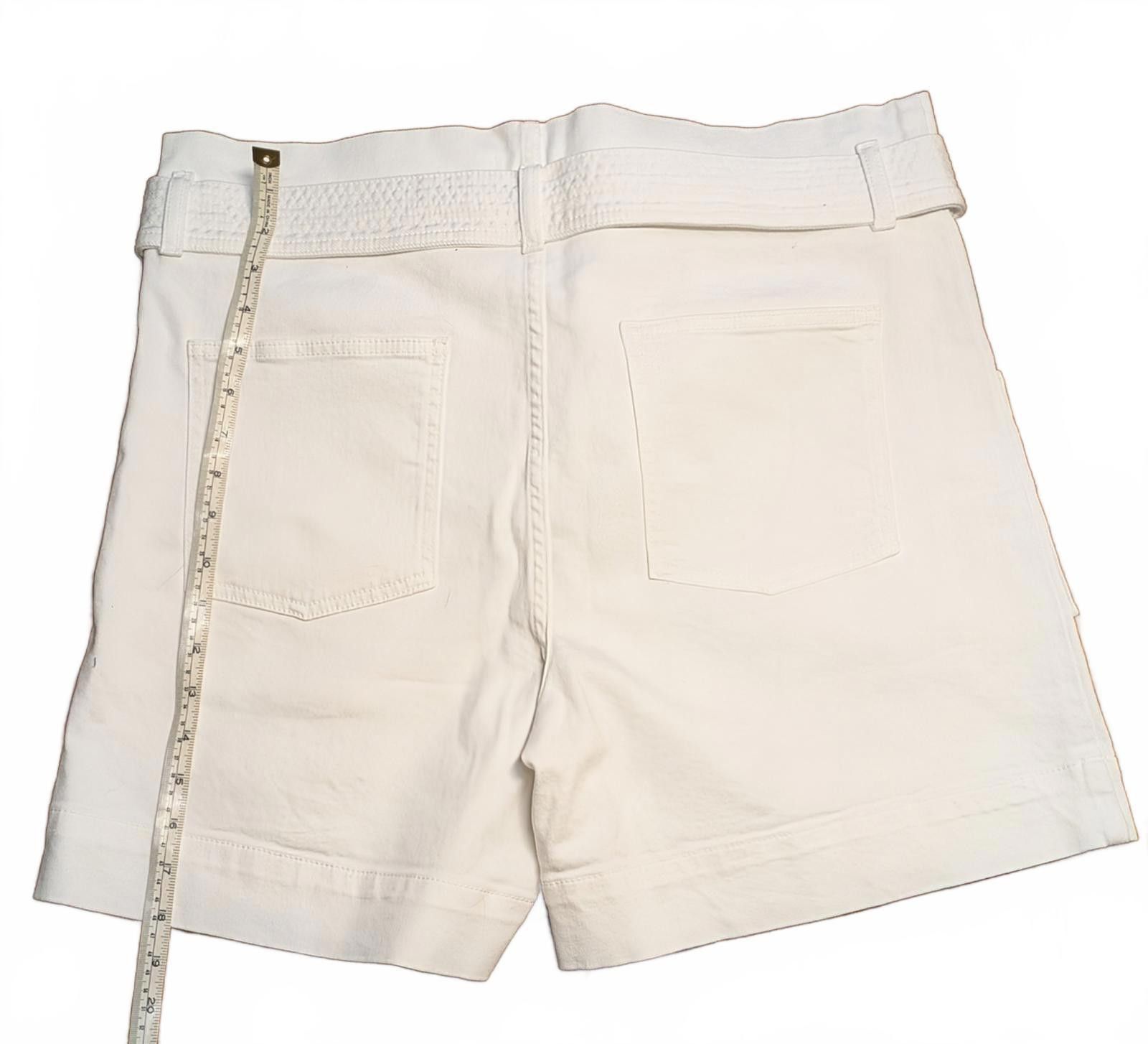 Parish Nation NWT P.A.R.O.S.H. White Denim Cabarex Shorts M 40 Parosh Size 32" / US 10 / IT 46 - 2 Thumbnail