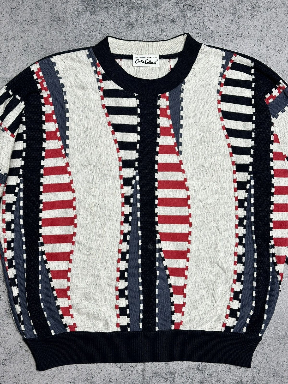 Carlo Colucci Vintage 90s Carlo Colucci Biggie Coogi Style Sweater Size US L / EU 52-54 / 3 - 4 Thumbnail