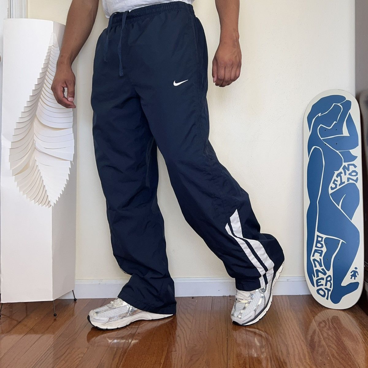Nike × Vintage Y2K Nike Striped Sweatpants Size US 35 - 7 Thumbnail
