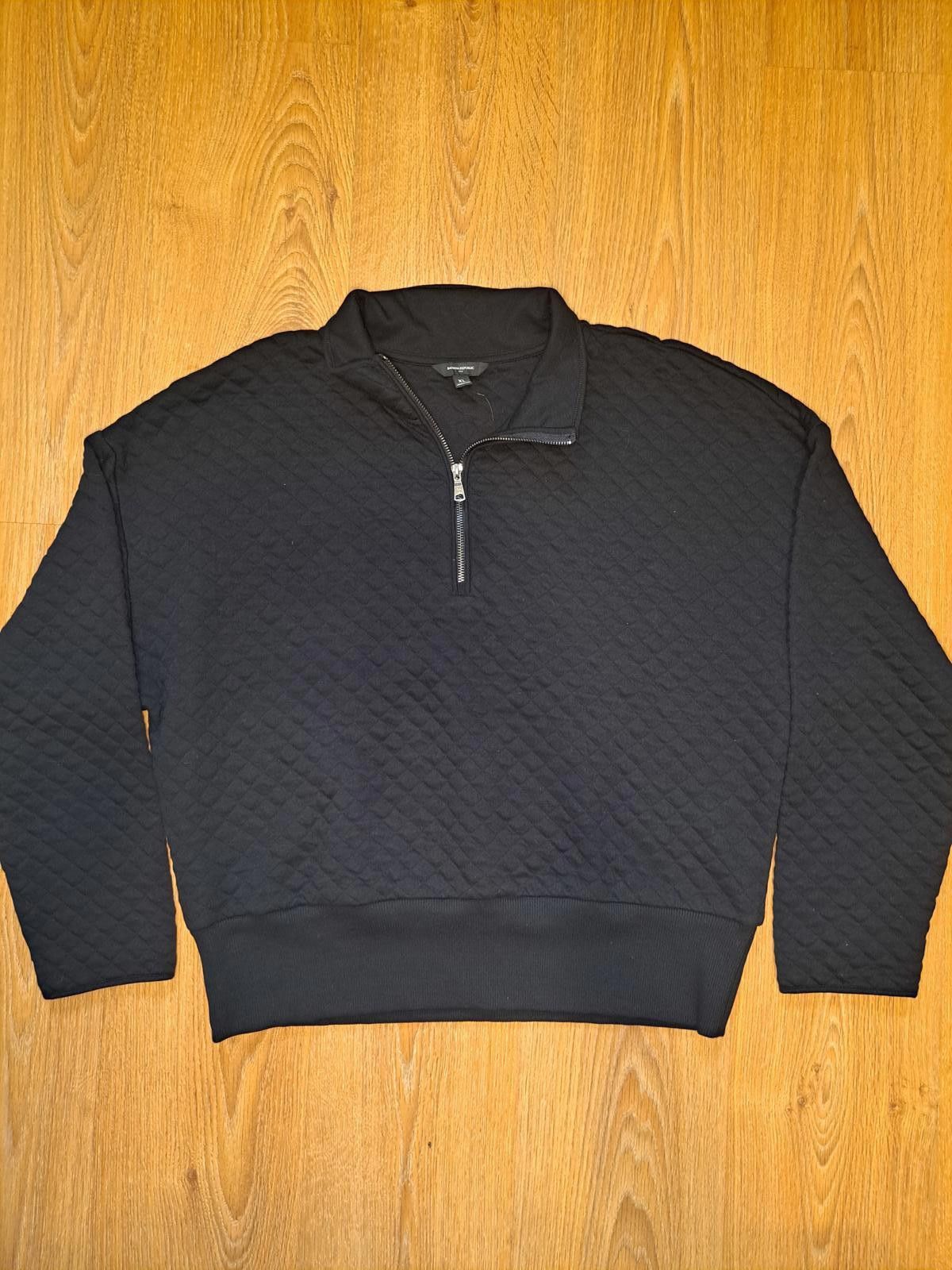 Banana Republic Banana Republic Quarter Zip Sweater Mens X Large Black Size US XL / EU 56 / 4 - 1 Thumbnail