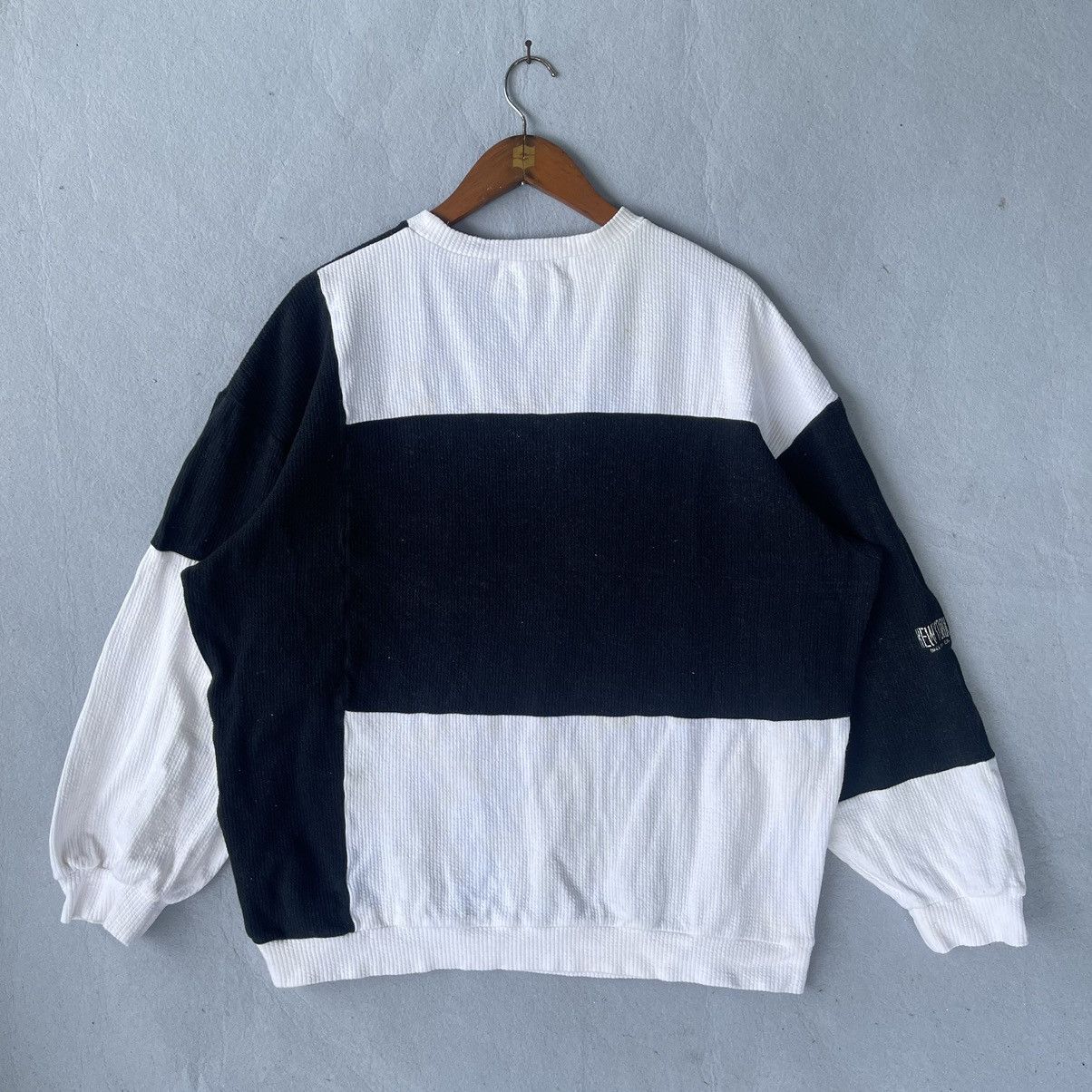 Designer Vintage 90s NY Press City Sportswear Patchwork Sweatshirt Size US XL / EU 56 / 4 - 5 Thumbnail