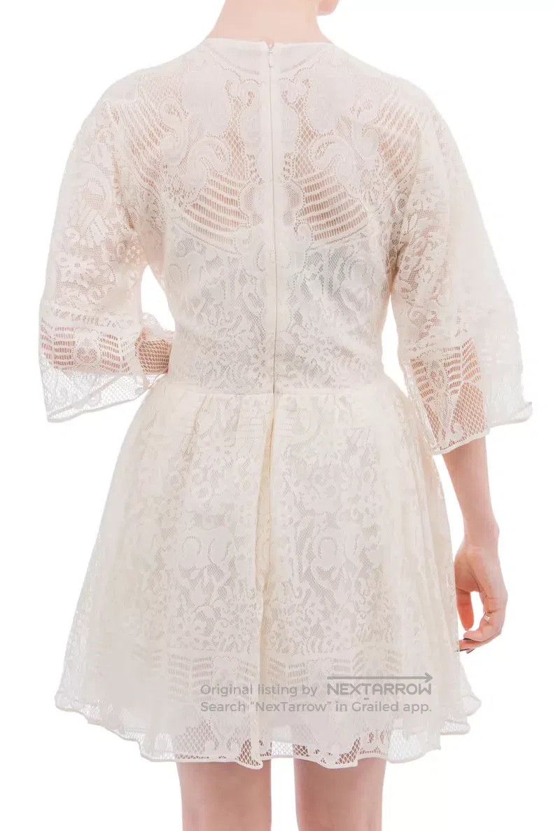 Valentino Valentino White lace mid-sleeved dress Size XS / US 0-2 / IT 36-38 - 3 Thumbnail