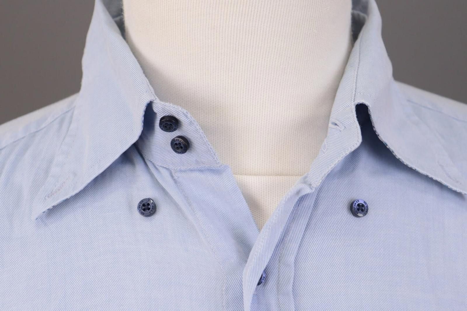 Etro Etro Milano Blue Formal Oxford Dress Shirt 44 Size US M / EU 48-50 / 2 - 3 Thumbnail