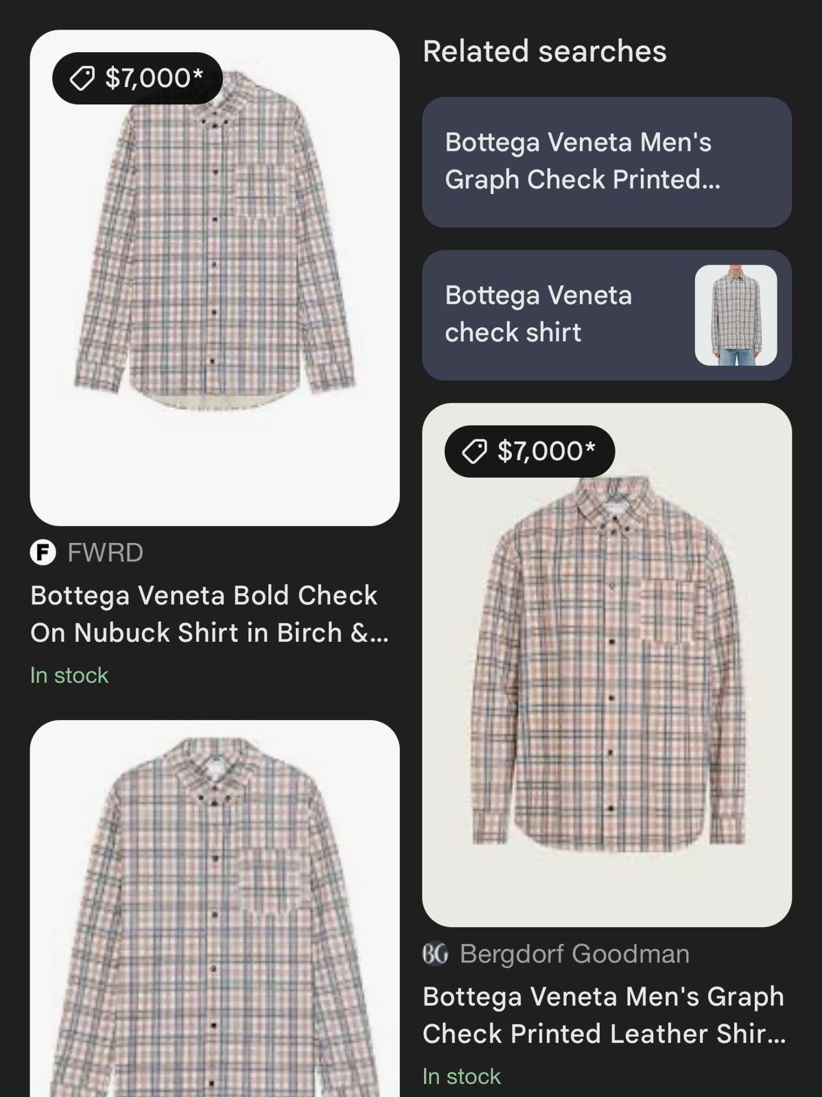 Bottega Veneta $7,000 printed leather check plaid flannel Size US S / EU 44-46 / 1 - 2 Thumbnail