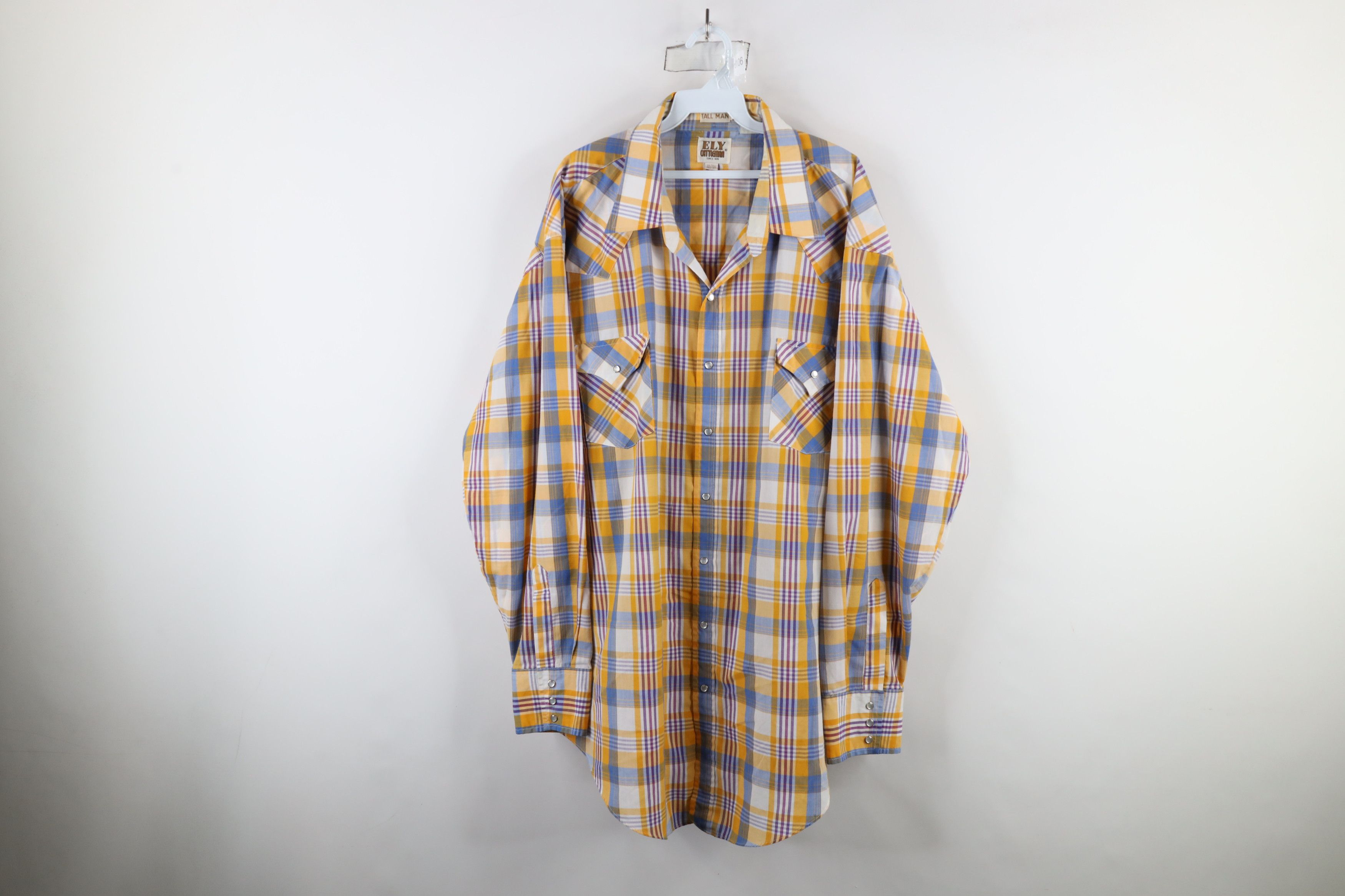Vintage Vintage 90s Rockabilly Western Rodeo Snap Button Shirt Plaid Size US XXL / EU 58 / 5 - 1 Thumbnail