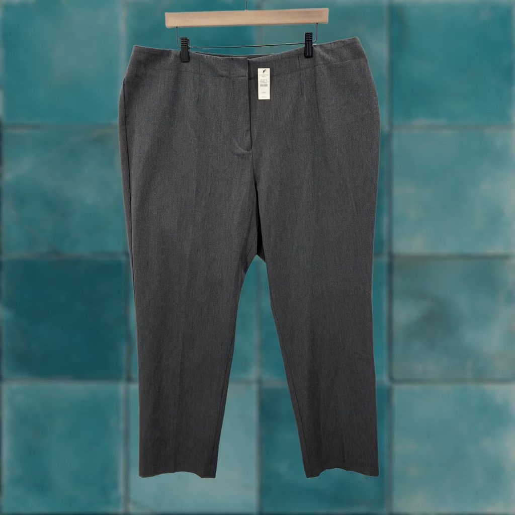 Talbots Talbots Pants Womens 20W Charcoal Gray Stretch Dress Work Elastic Waist Career Pants Size 42" / US 20 - 1 Thumbnail