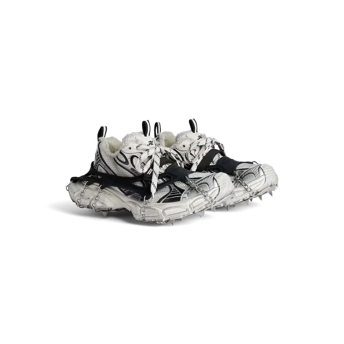 Balenciaga o1mt1gz0125 3XL Ski Sneakers in White/Black Size US 10 / EU 43 - 2 Thumbnail