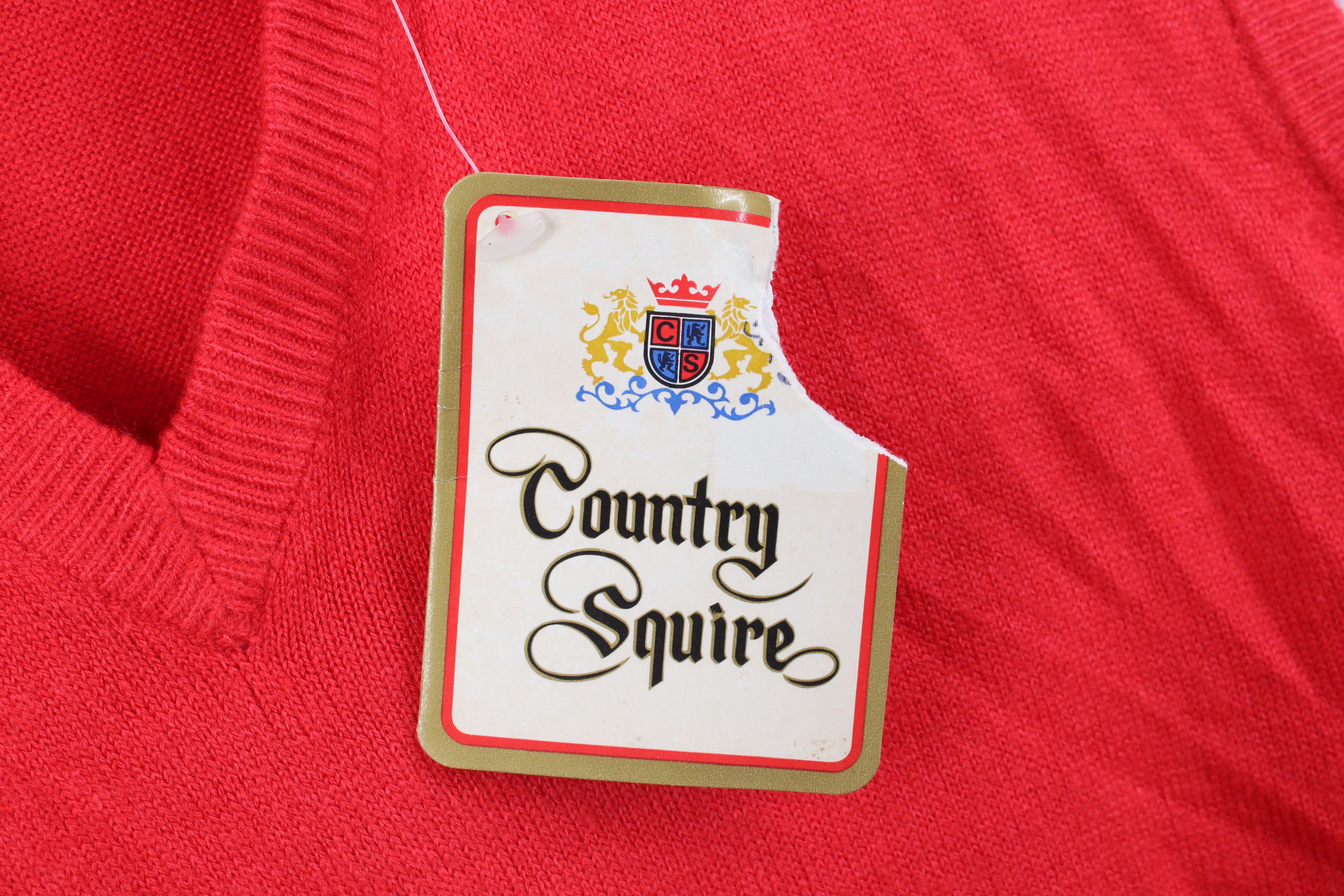 Vintage Deadstock Vintage 70s Soft Knit V-Neck Sweater Vest Red Size M / US 6-8 / IT 42-44 - 4 Thumbnail