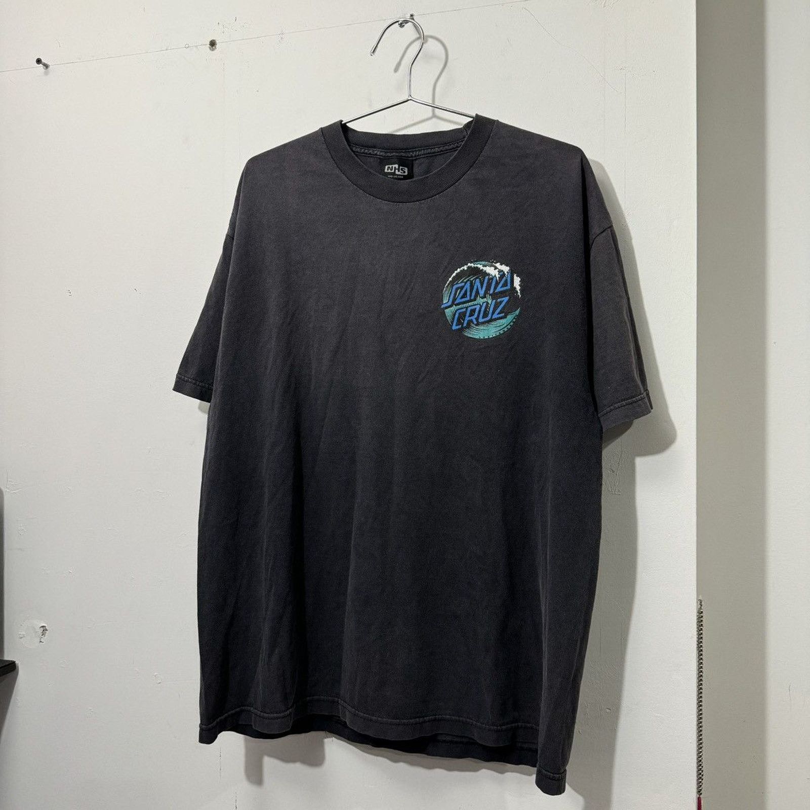 Vintage 90s Faded Santa Cruz Wave Surf Shirt ERD Grunge Chrome Size US XL / EU 56 / 4 - 7 Thumbnail