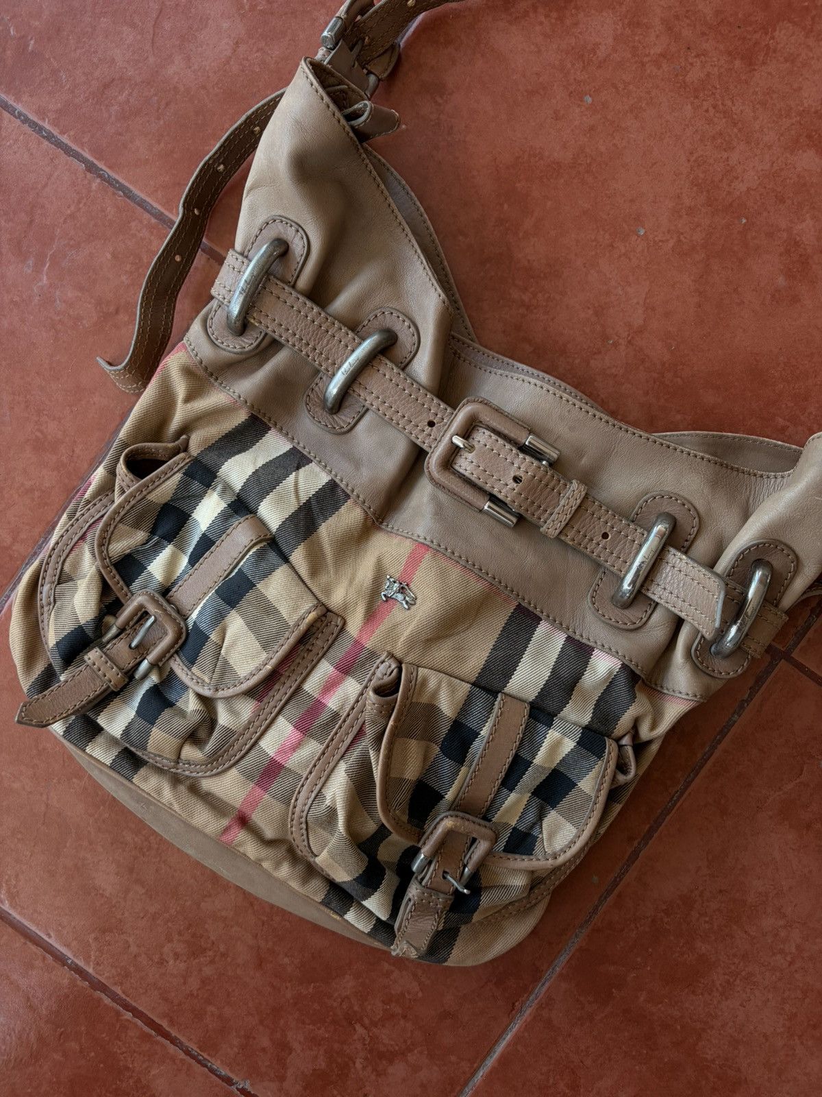Burberry Burberry Nova beige canvas shoulder bag Size ONE SIZE - 2 Thumbnail
