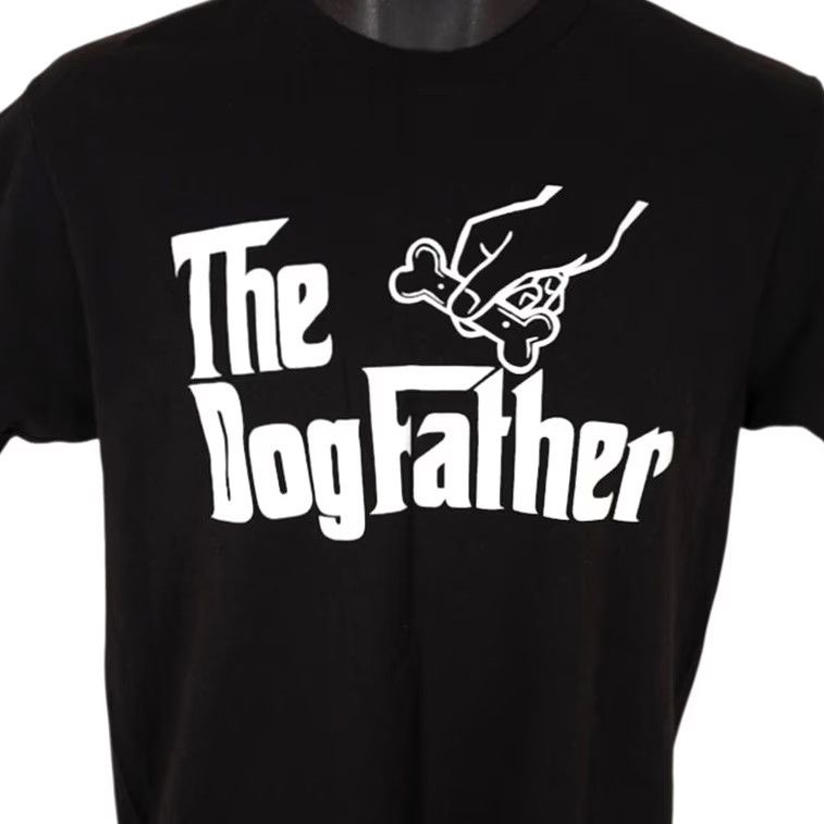 Tultex VINTAGE not -> The Dogfather T Shirt Mens Size Medium Black Pet Owner Size US M / EU 48-50 / 2 - 2 Thumbnail