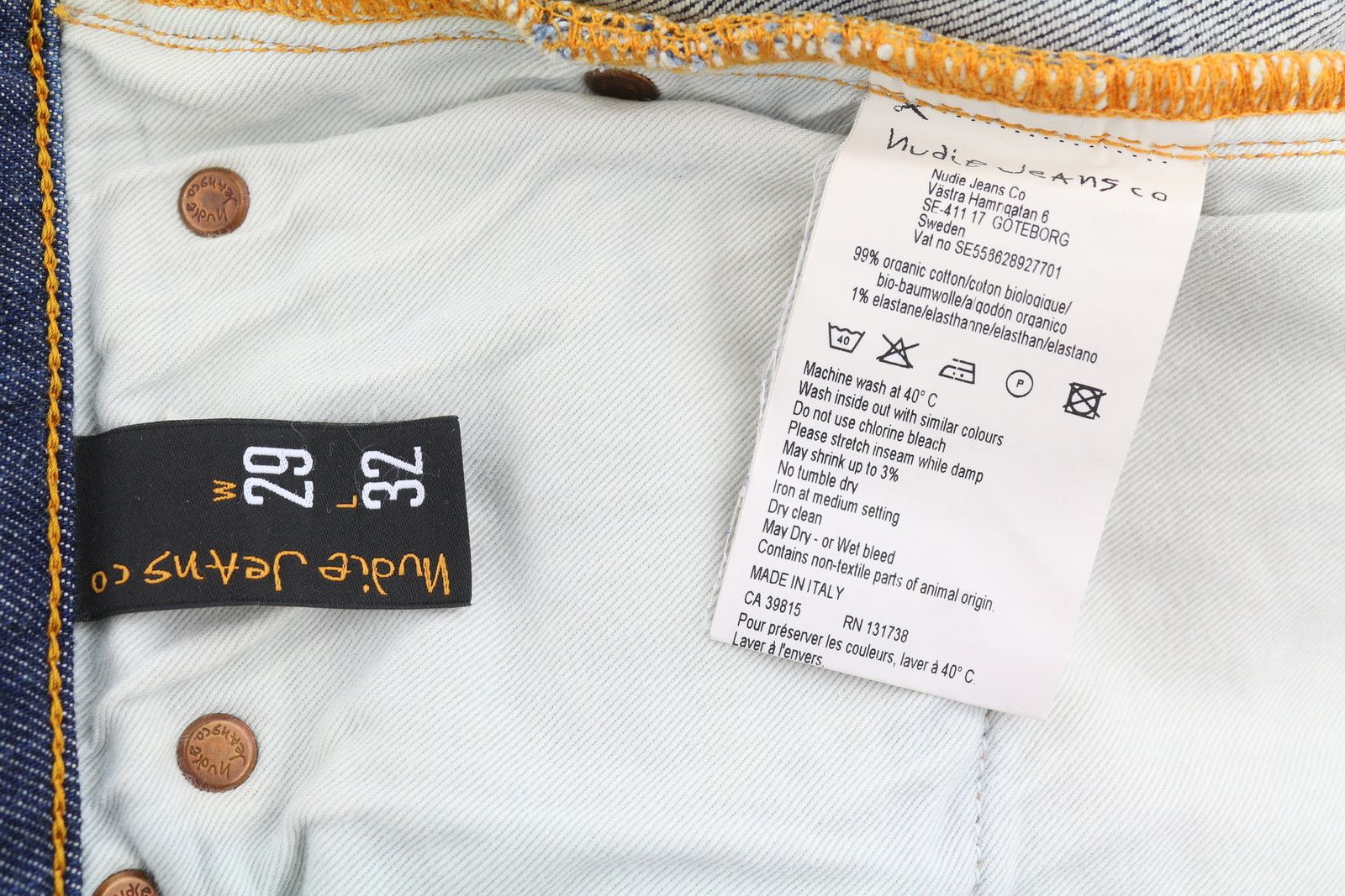 Nudie Jeans SKINNY LIN RINSED OPEN ORANGE W29/L32 Jeans 89949 Size US 29 - 7 Thumbnail