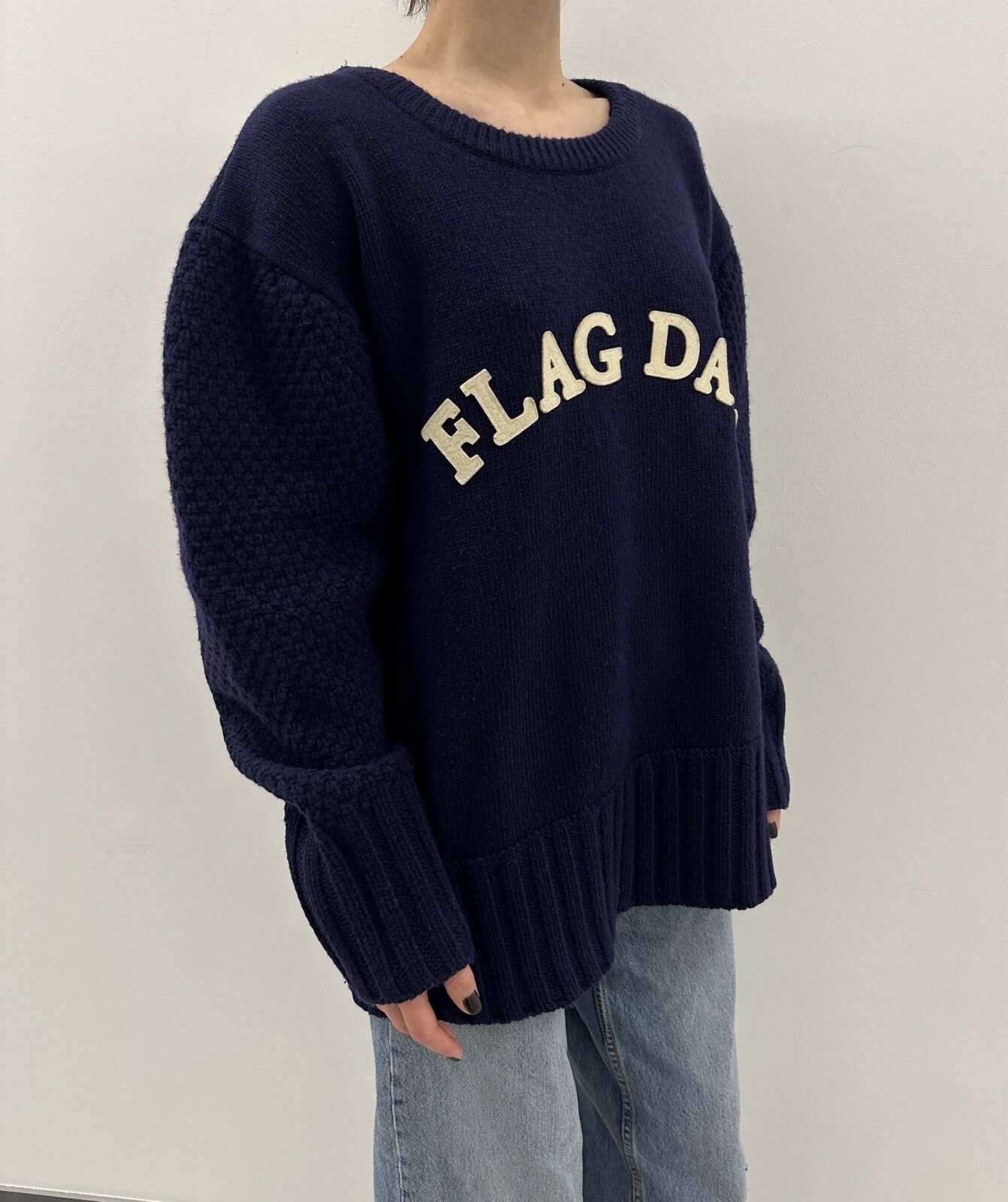 Han Kjobenhavn Han Kjobenhavn Flag Day Womens Wool Knit Sweater Blue Size XL / US 12-14 / IT 48-50 - 6 Thumbnail