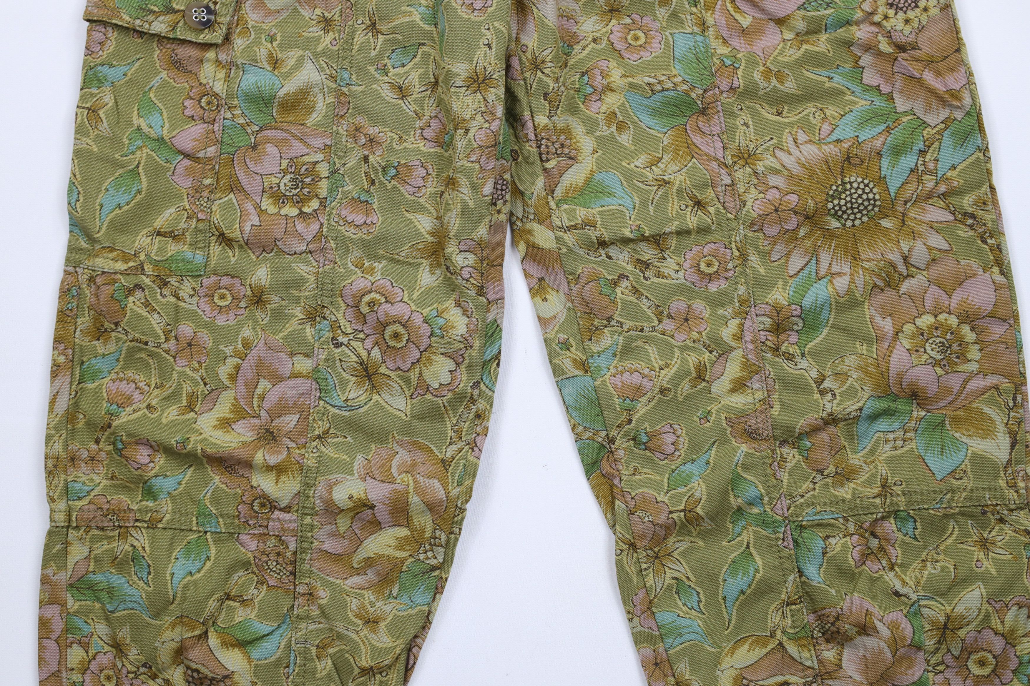 Anthropologie × Vintage Anthropologie All Over Print Cropped Balloon Cargo Pants Size 27" / US 4 / IT 40 - 3 Thumbnail