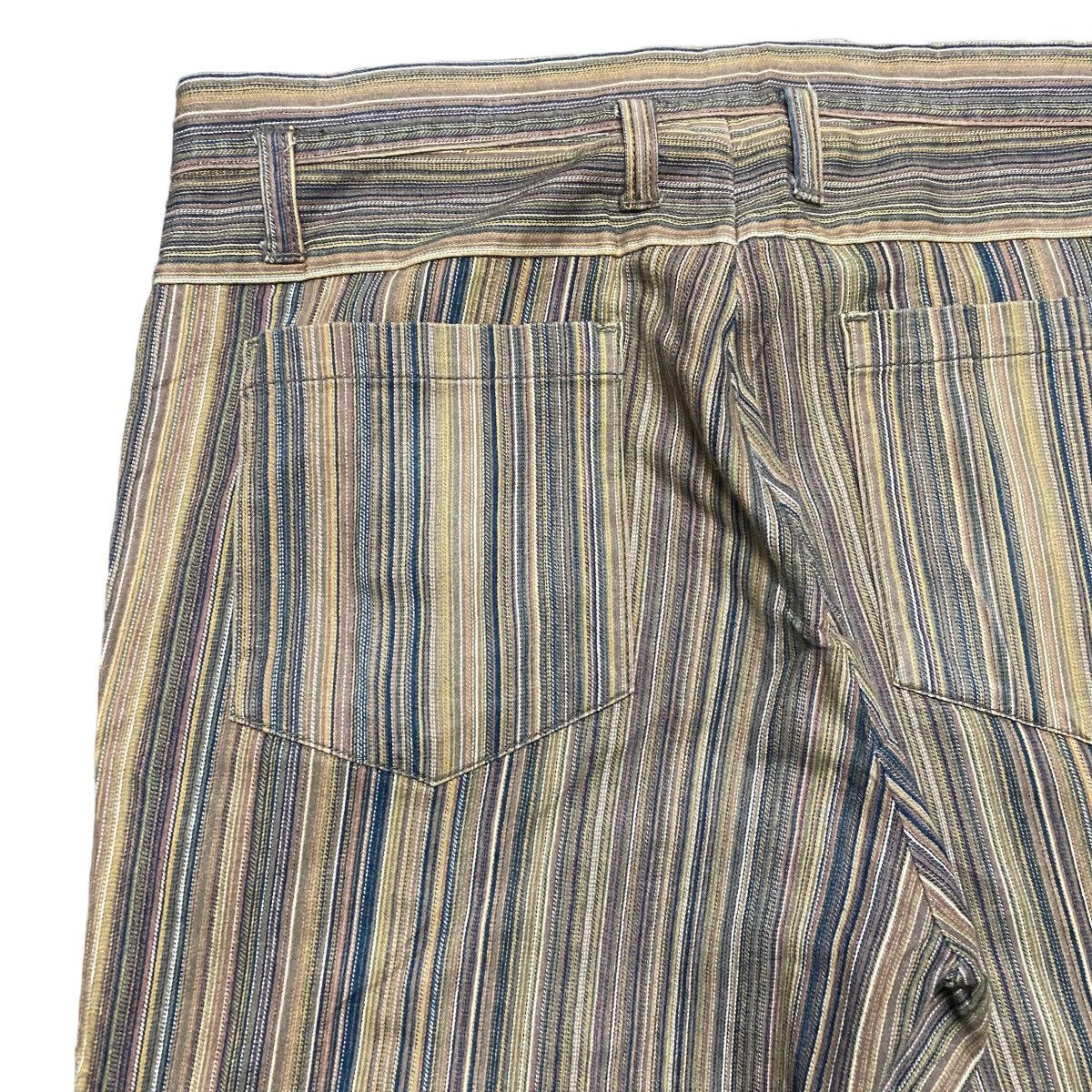 Japanese Brand CUSTOM CULTURE PinStriped Denim Flare Jeans Size US 30 / EU 46 - 11 Thumbnail