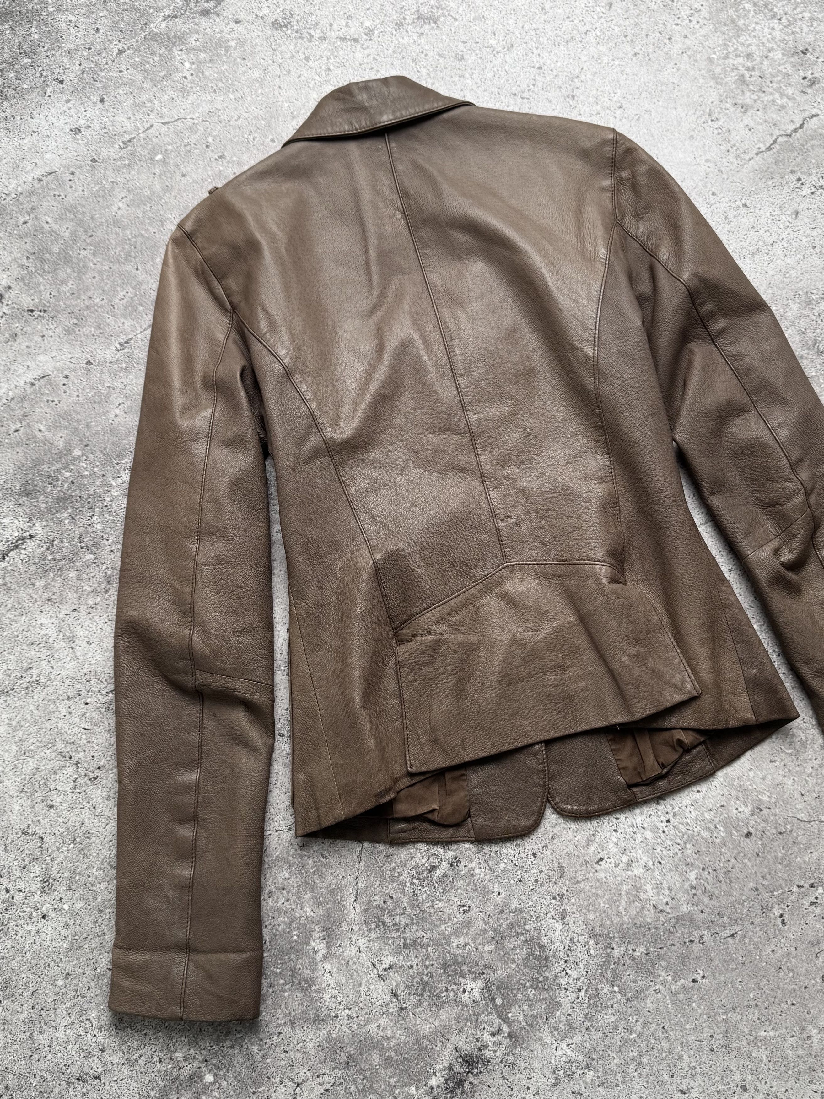 Vintage Vintage Cropped Leather Jacket C2(V489) Size XS / US 0-2 / IT 36-38 - 11 Thumbnail