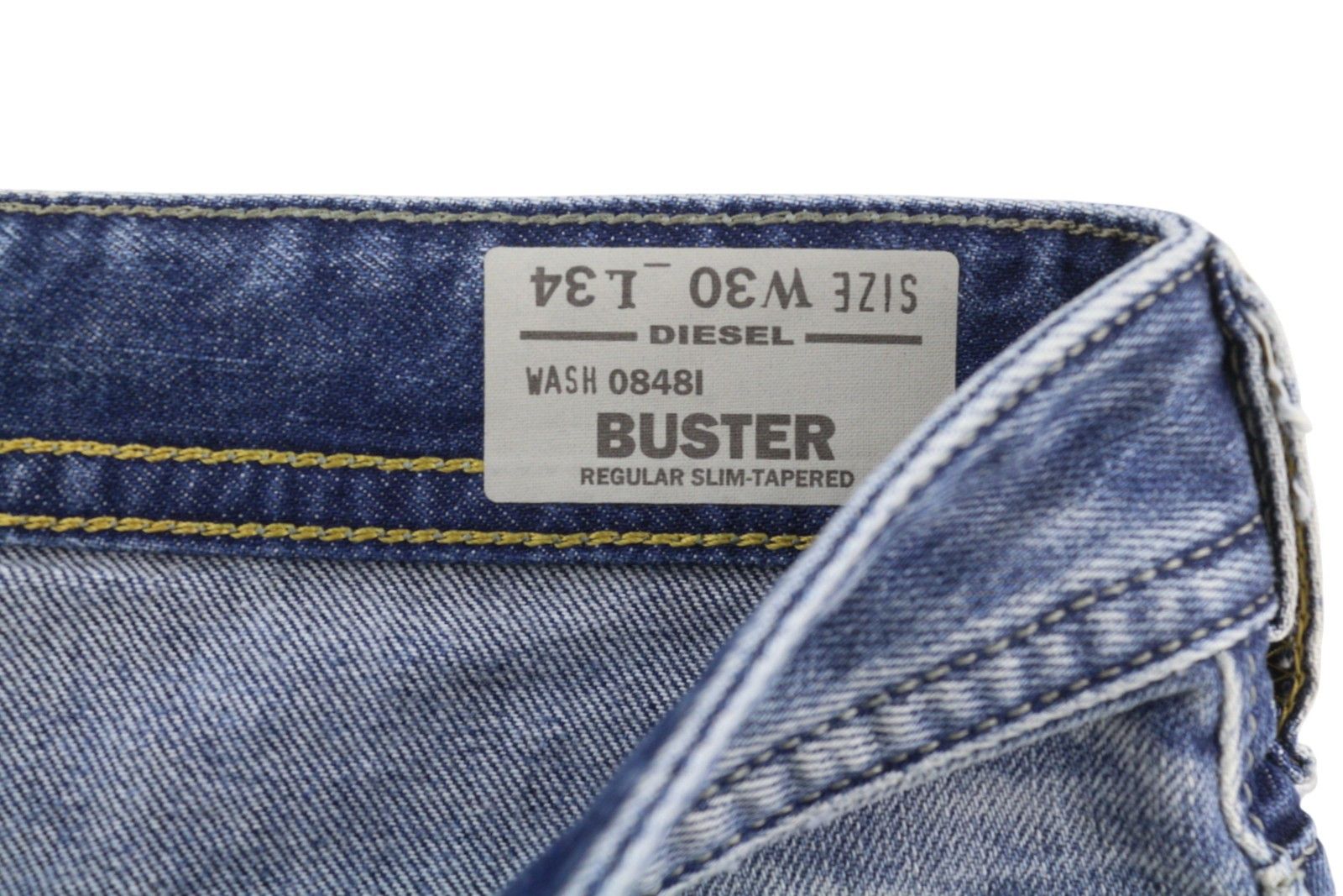 Diesel BUSTER 0848I W30/L34 Blue Faded Regular Slim Jeans 89065 Size US 30 / EU 46 - 6 Thumbnail