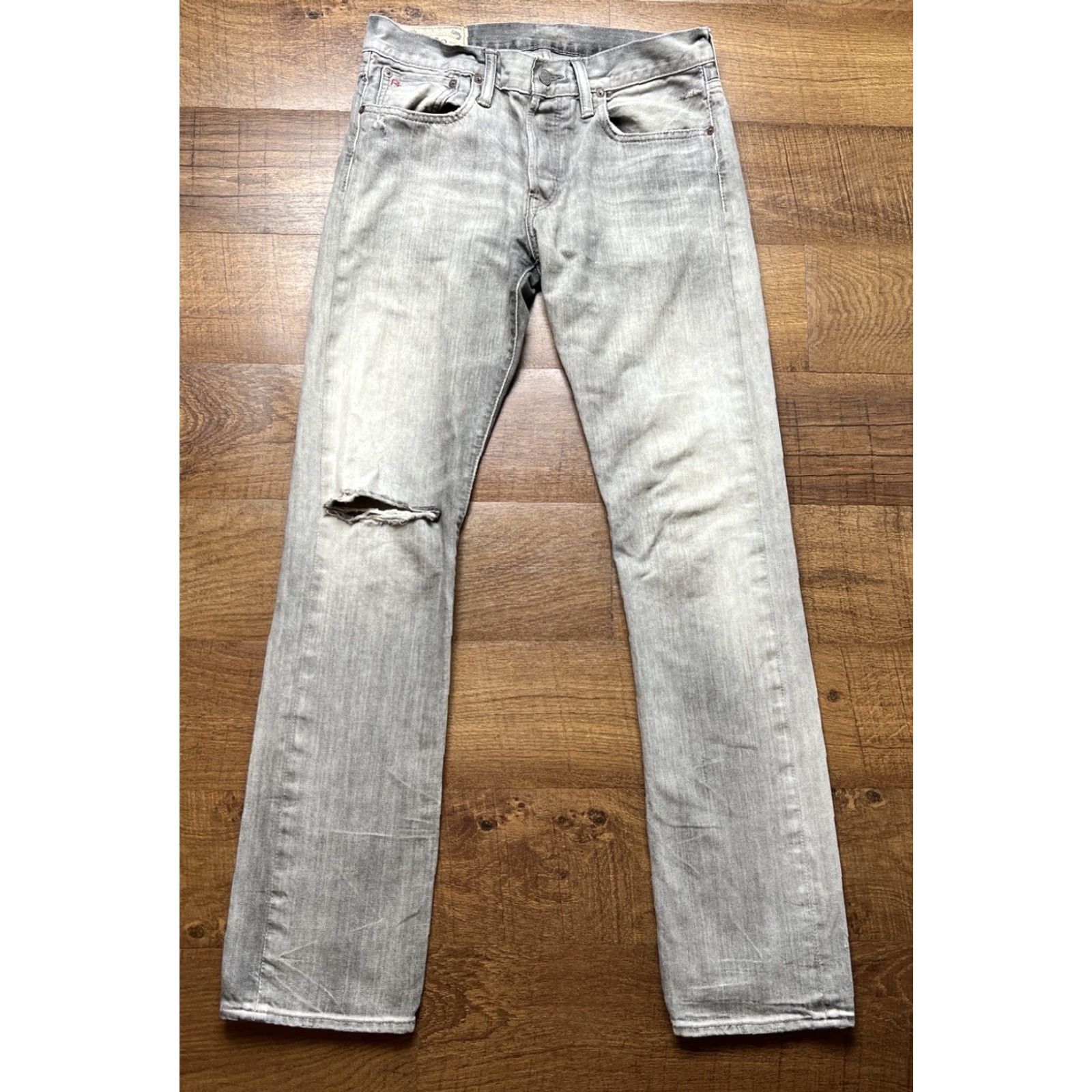 Polo Ralph Lauren VINTAGE Polo Ralph Lauren Jeans Mens Gray Varick Slim Straight Selvedge Size 32X34 Size US XS / EU 42 / 0 - 2 Thumbnail