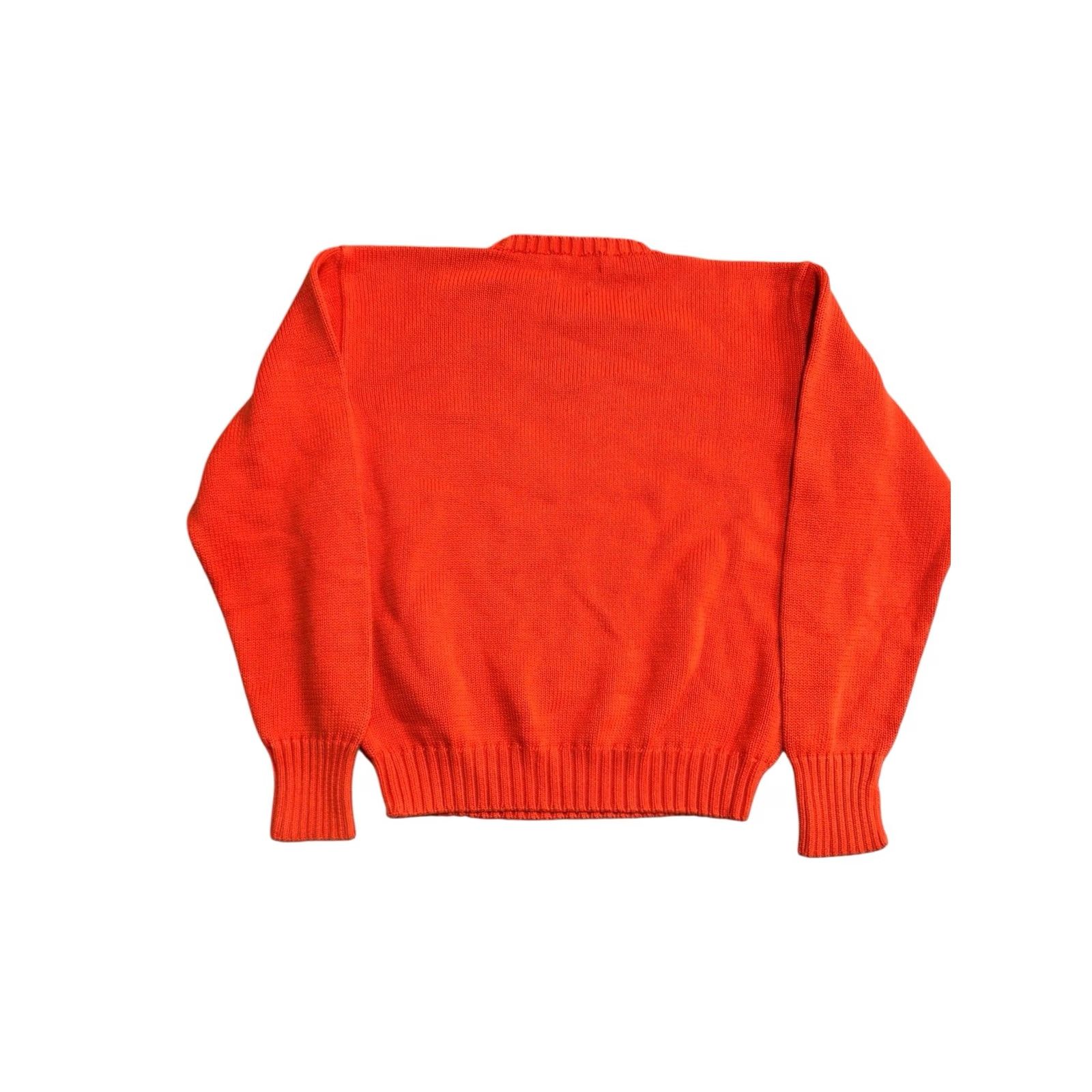 Polo Ralph Lauren VINTAGE Polo Ralph Lauren Sweater Mens L Orange Crewneck Cotton Pullover 90s Size US L / EU 52-54 / 3 - 2 Thumbnail