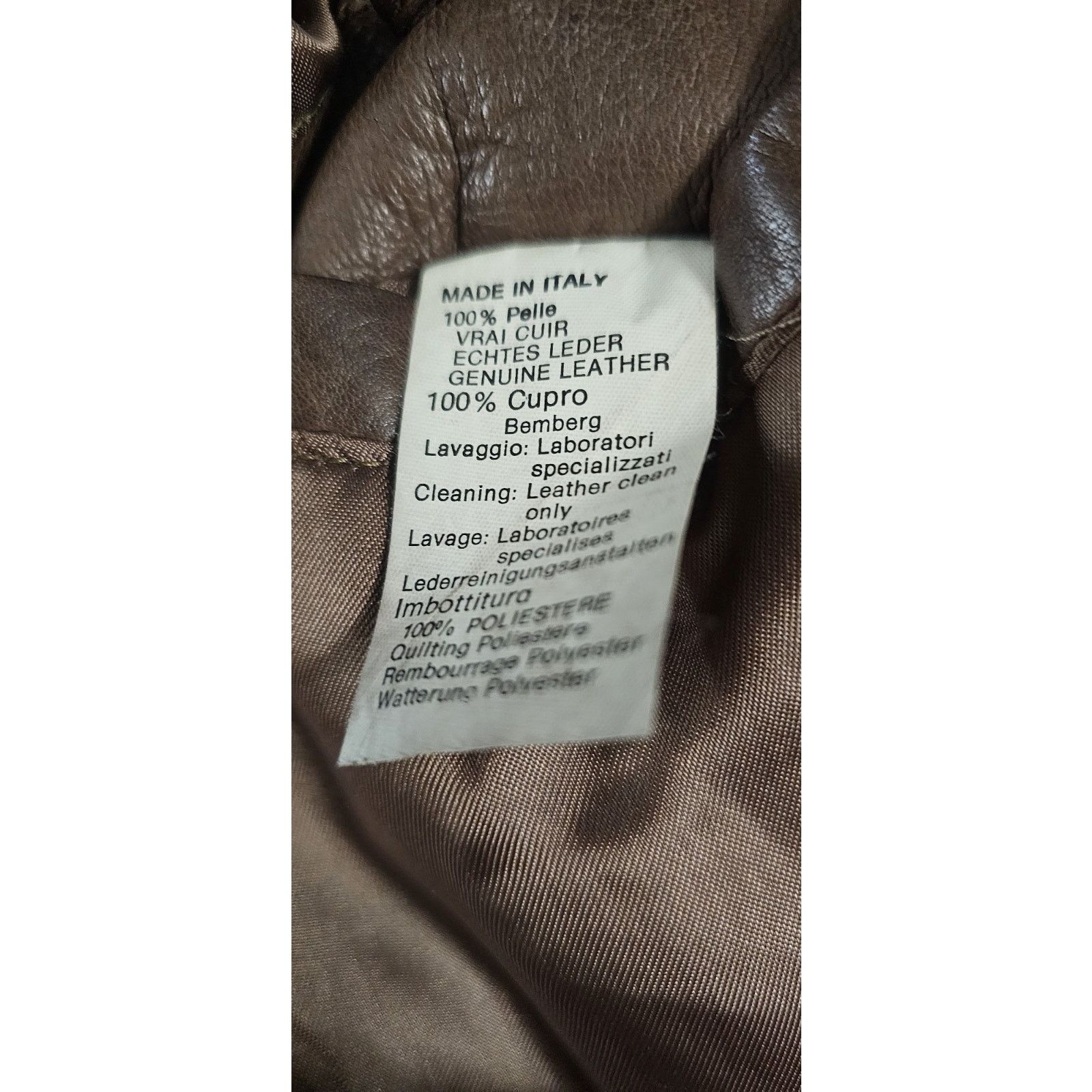 Giani Bernini Bernini Genuine Cupro Leather Jacket Coffee Men’s 52 Size US XL / EU 56 / 4 - 8 Thumbnail