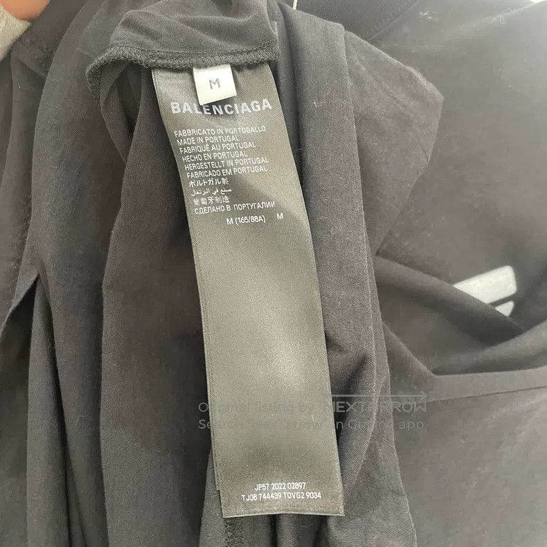 Balenciaga Balenciaga Phone Number Black Printed Logo Short Sleeve Size US M / EU 48-50 / 2 - 5 Thumbnail