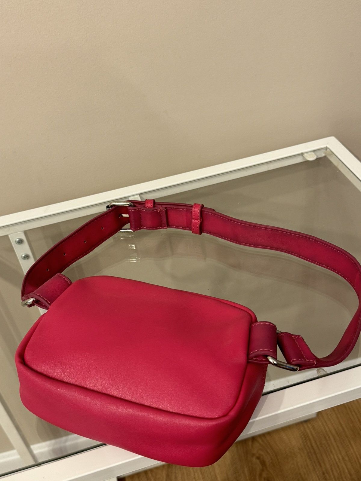 MSGM MSGM kids pink leather bag with logo belt bag crossbody Size ONE SIZE - 2 Thumbnail