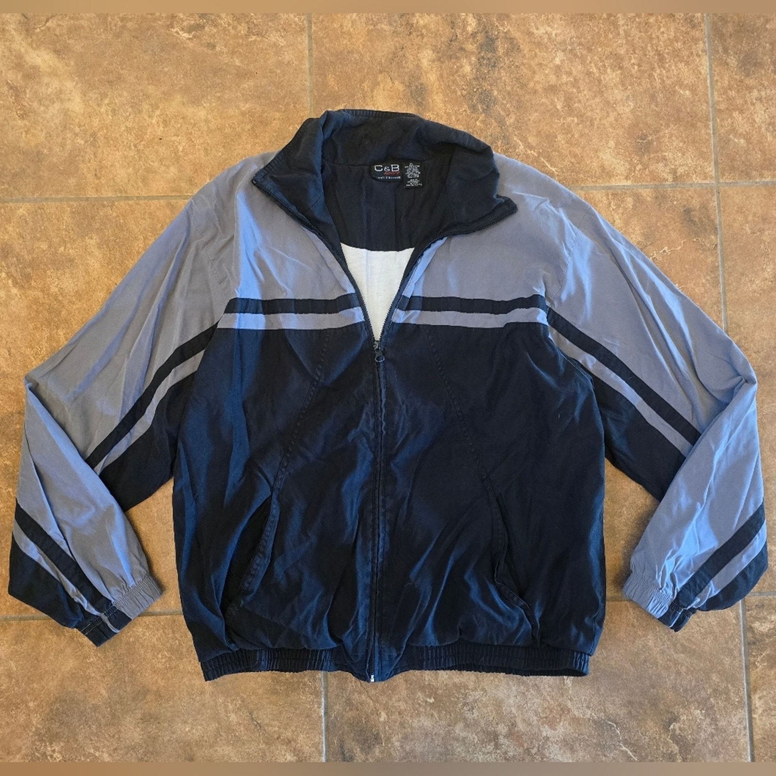 Croft & Barrow Grey Black | C&B | Lightweight Zip Up Size US M / EU 48-50 / 2 - 1 Thumbnail