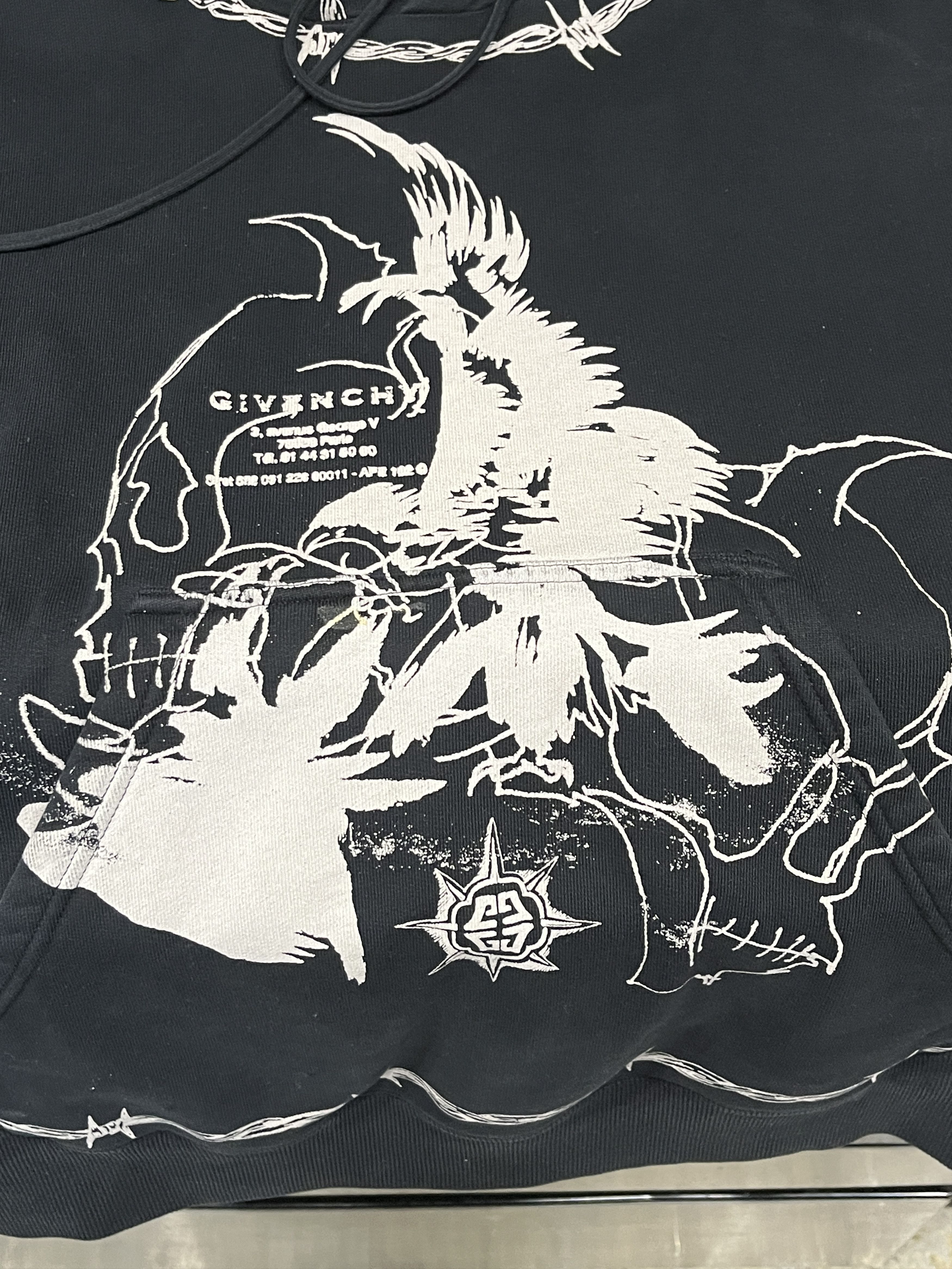 Givenchy Givenchy FW21 Barbed Wire Eagle Gothic Destroy Lonely Hoodie Size US M / EU 48-50 / 2 - 5 Thumbnail