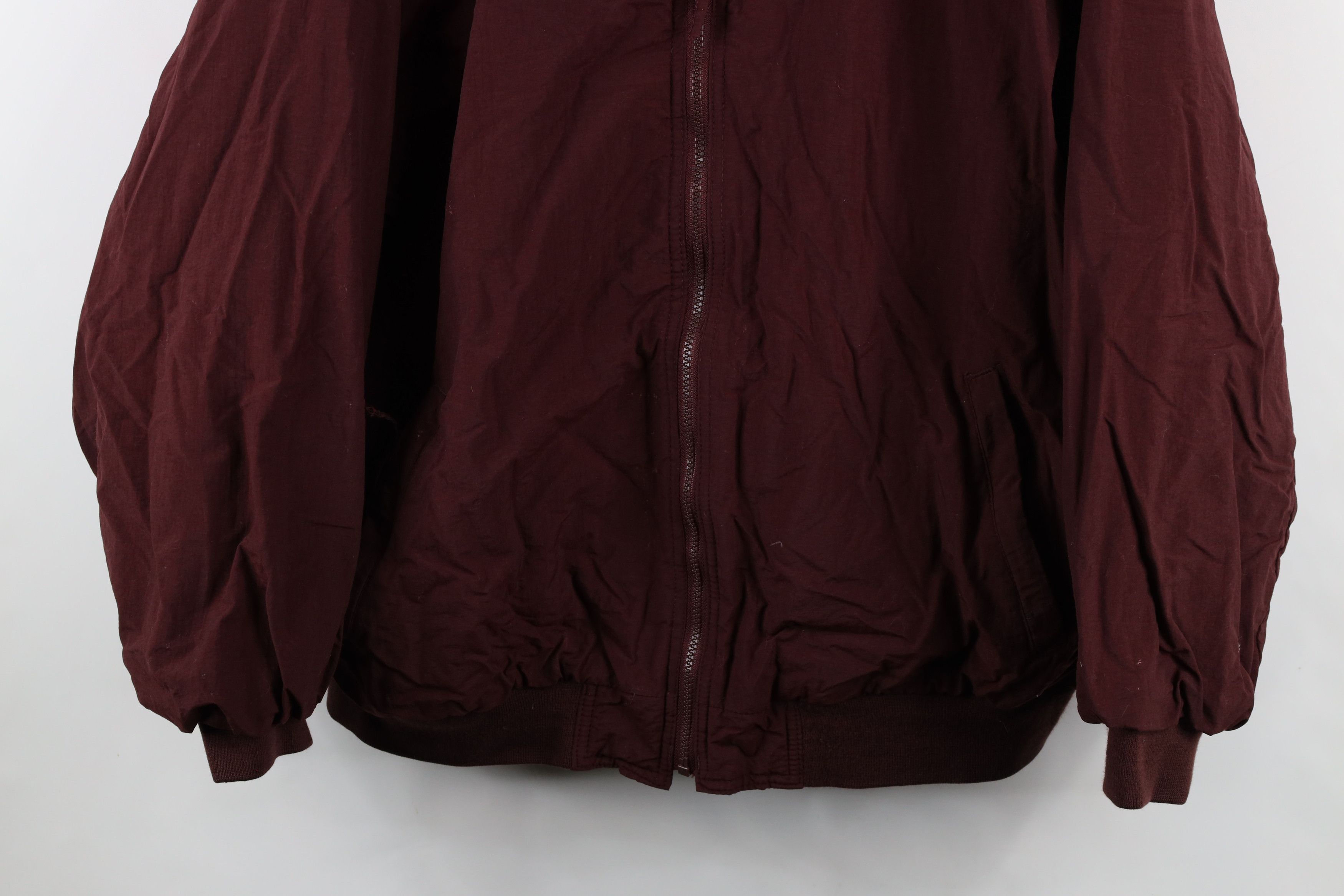 Vintage Vintage 90s Streetwear Fleece Lined Full Zip Jacket Burgundy Size US XXL / EU 58 / 5 - 3 Thumbnail
