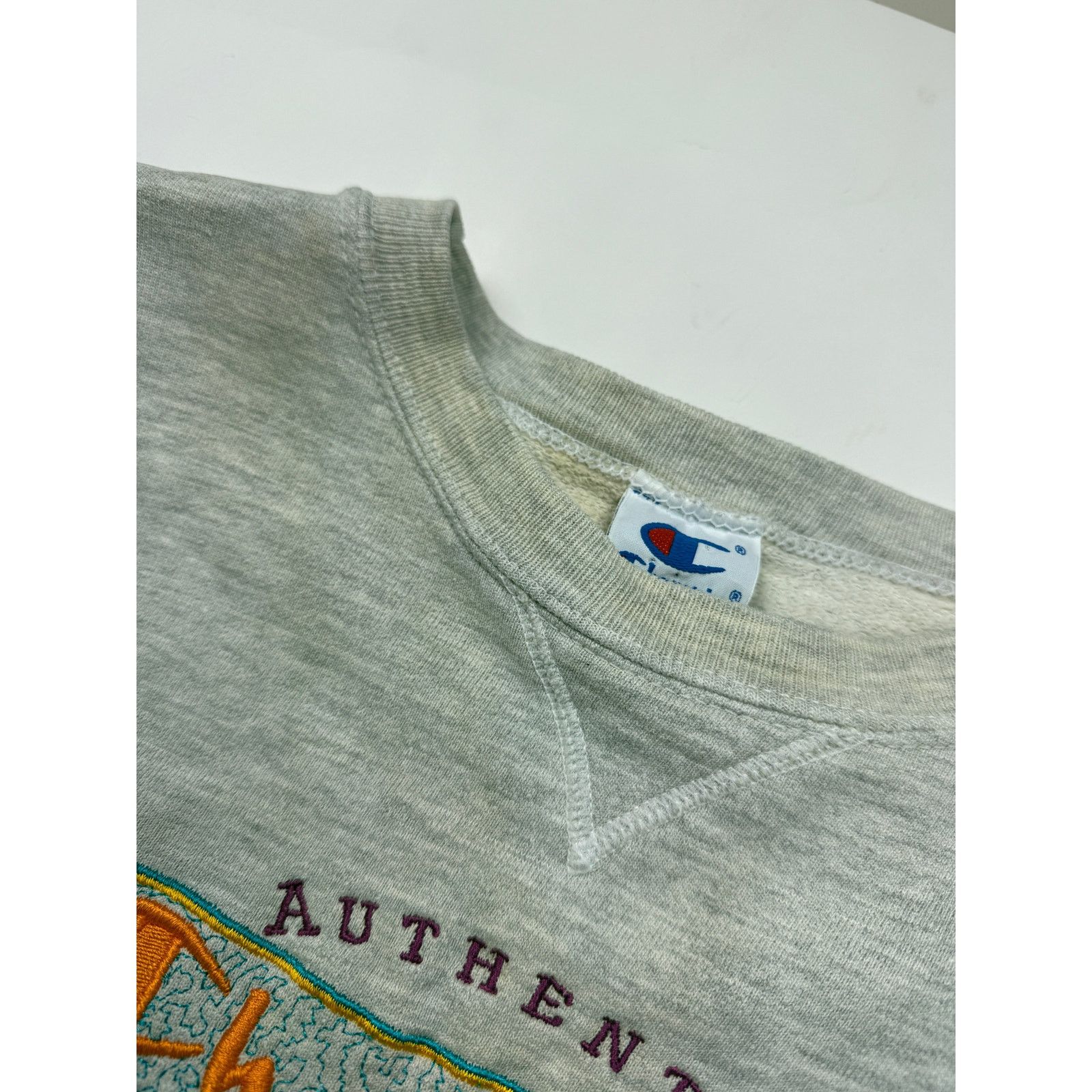 Vintage Vintage 90s Champion Sweatshirt Size XL Heather Gray Size US XL / EU 56 / 4 - 4 Thumbnail