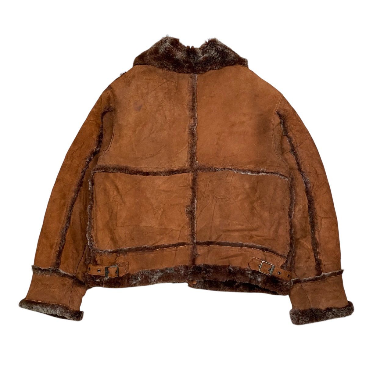 If Six Was Nine Magali Jessica Fur Suede Leather Jacket Size US L / EU 52-54 / 3 - 3 Thumbnail