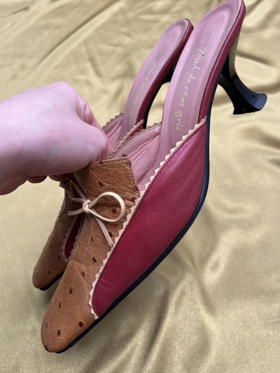 Japanese Brand Vintage Pied de chat gris mule heels Size US 5.5 / IT 35.5 - 6 Thumbnail