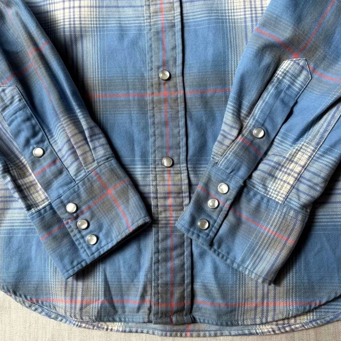 Ralph Lauren RRL RALPH LAUREN WESTERN SHIRT MEN M BLUE COTTON PLAID SHADOW CHECK USED Size US M / EU 48-50 / 2 - 5 Thumbnail