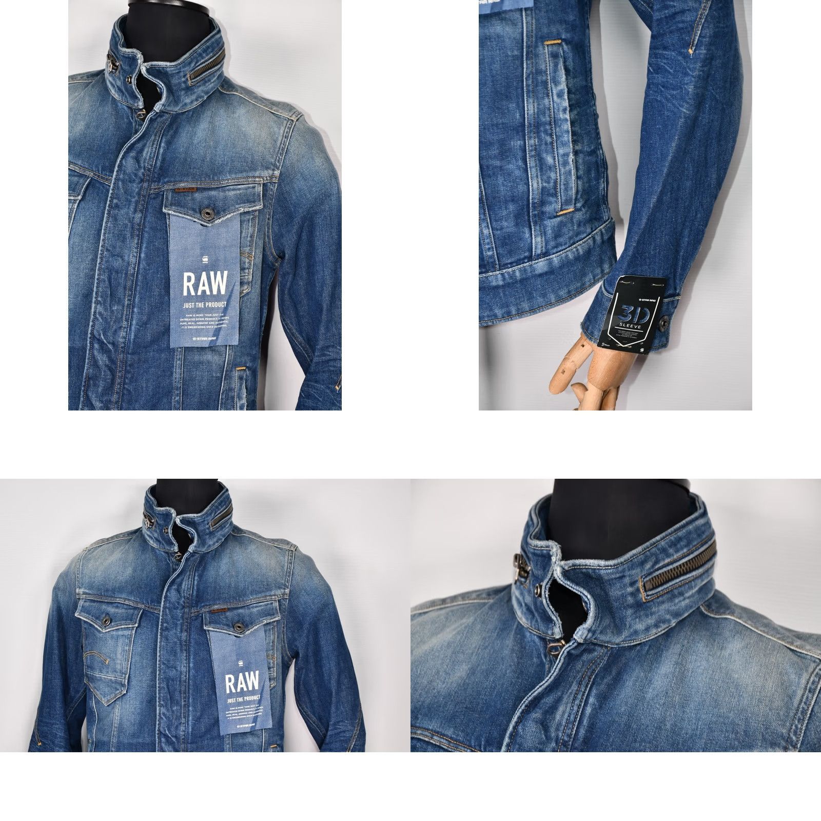 G-Star G-Star Arc Chopper 3D Slim Jacket DK Aged Restored Wils Stretch Denim size L Men Jacket Denim Size US L / EU 52-54 / 3 - 8 Thumbnail