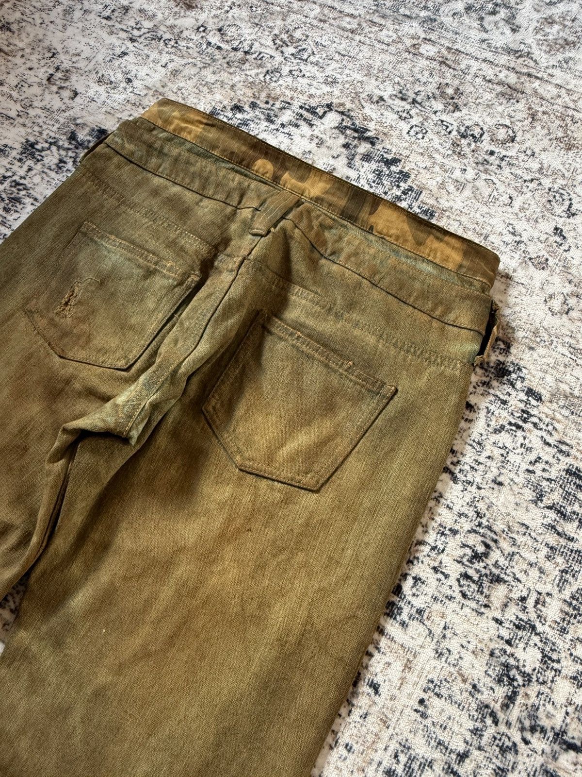 If Six Was Nine Daily Topics Mud Wash Double Waist Pierced Studded Jeans Size US 30 / EU 46 - 17 Thumbnail