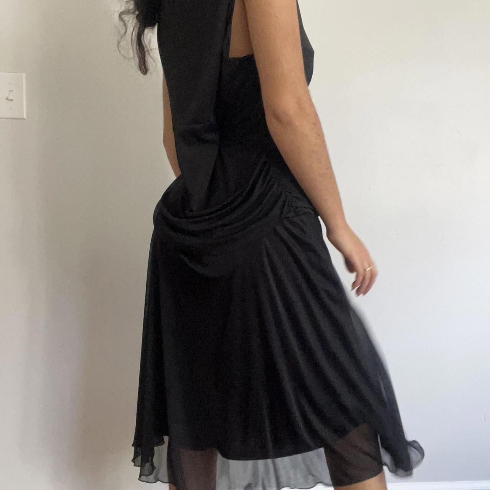Other Black midi dress with beaded waist detail #gothic #grunge Size L / US 10 / IT 46 - 6 Thumbnail
